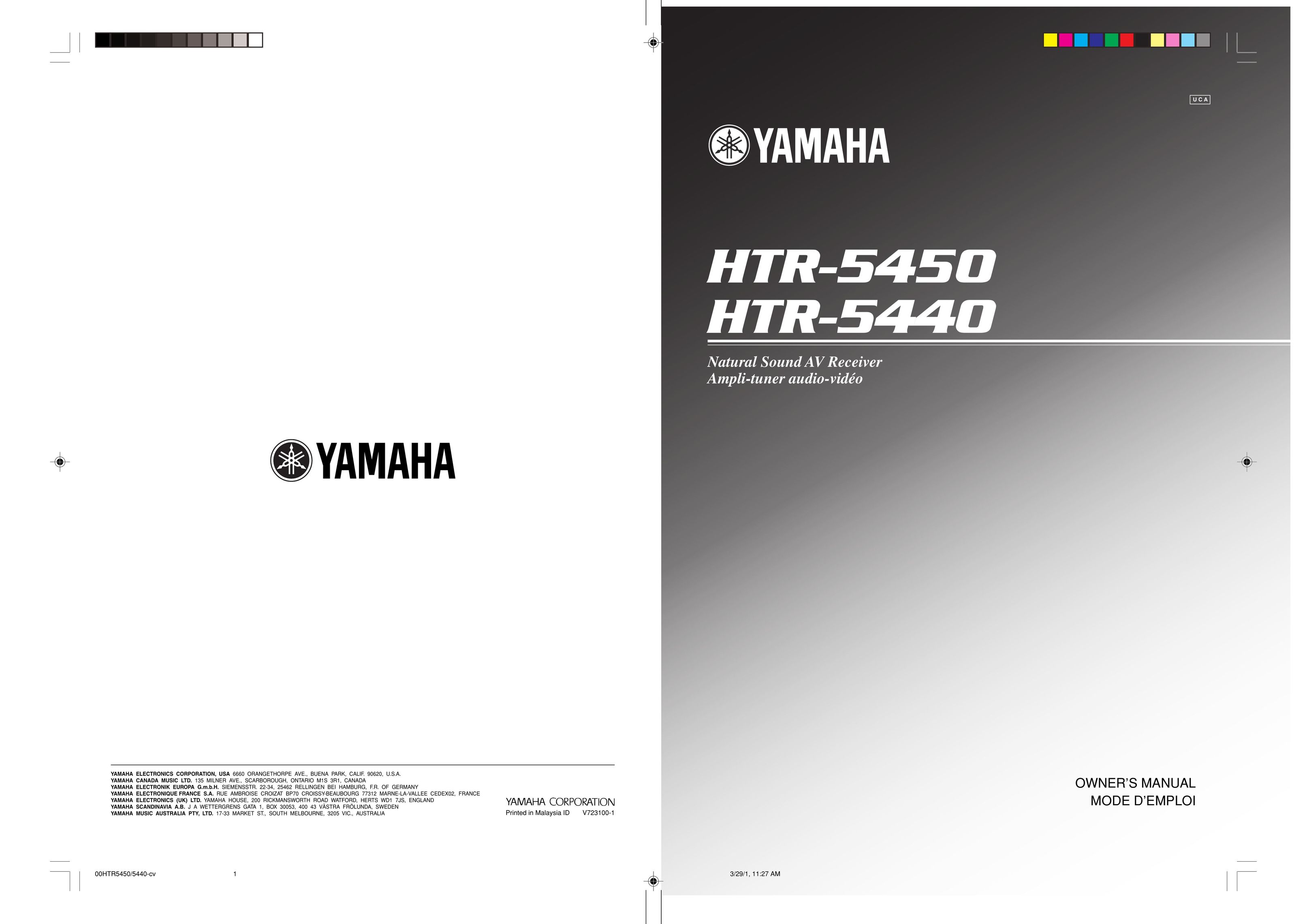 Yamaha HTR-5440 Stereo Receiver User Manual