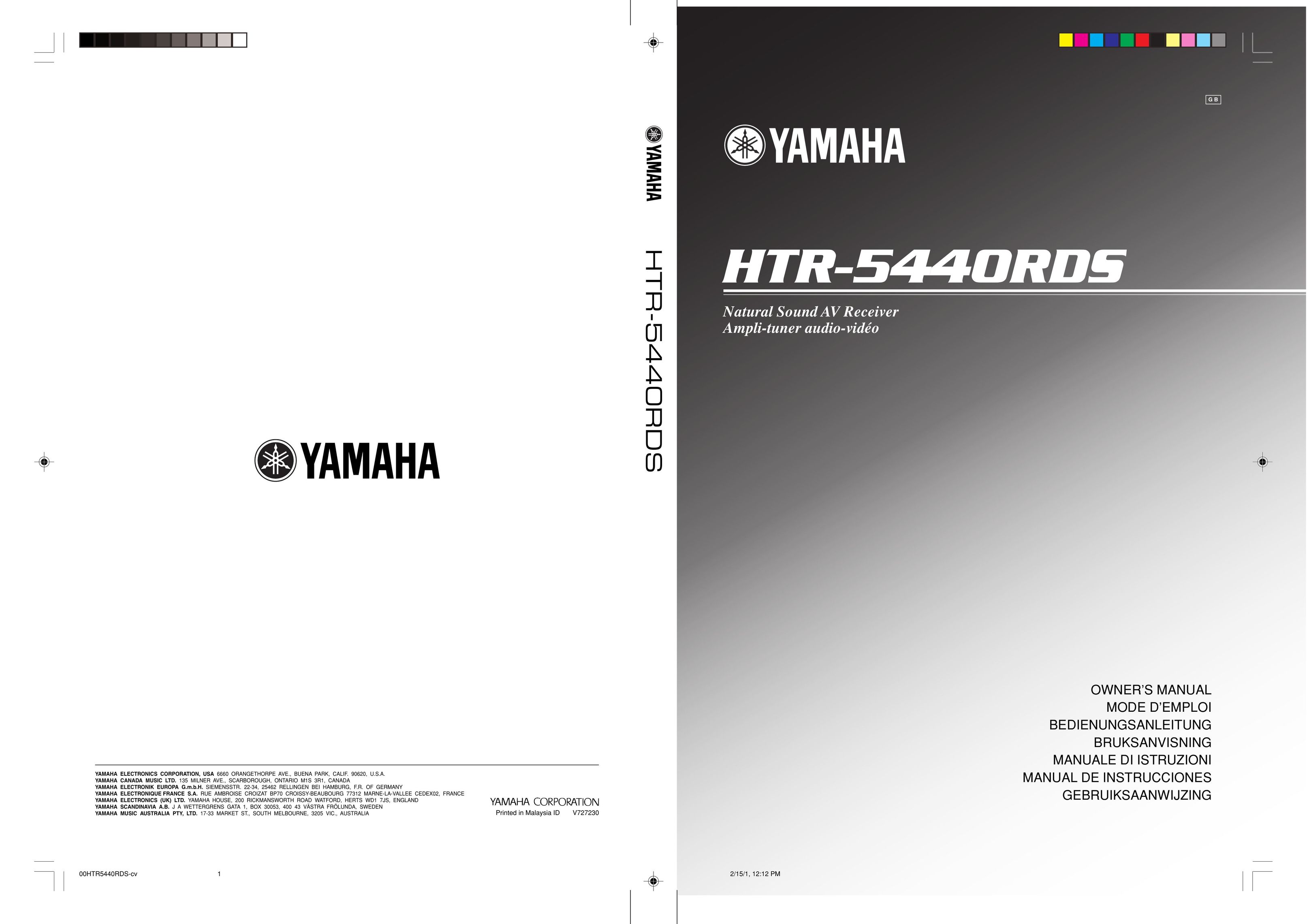 Yamaha HTR-5440RDS Stereo Receiver User Manual