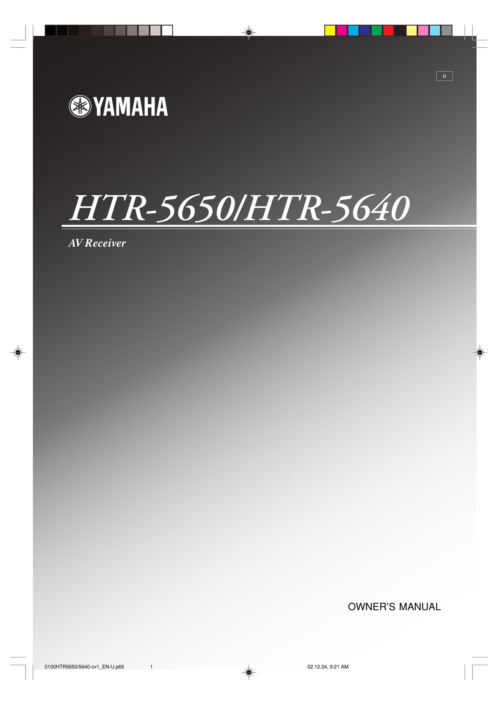 Yamaha HTR-5640 Stereo Receiver User Manual