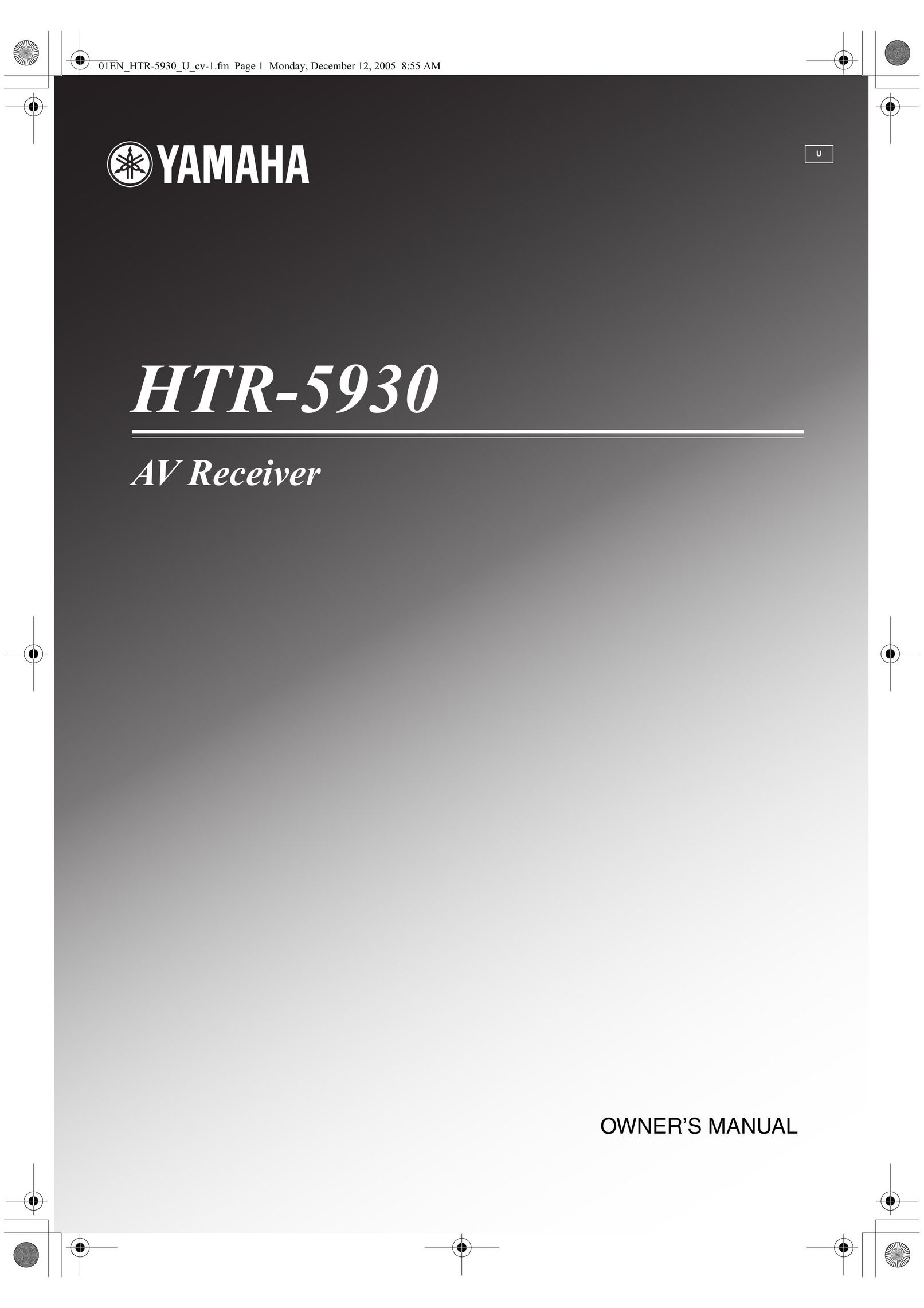 Yamaha HTR-5930 Stereo Receiver User Manual