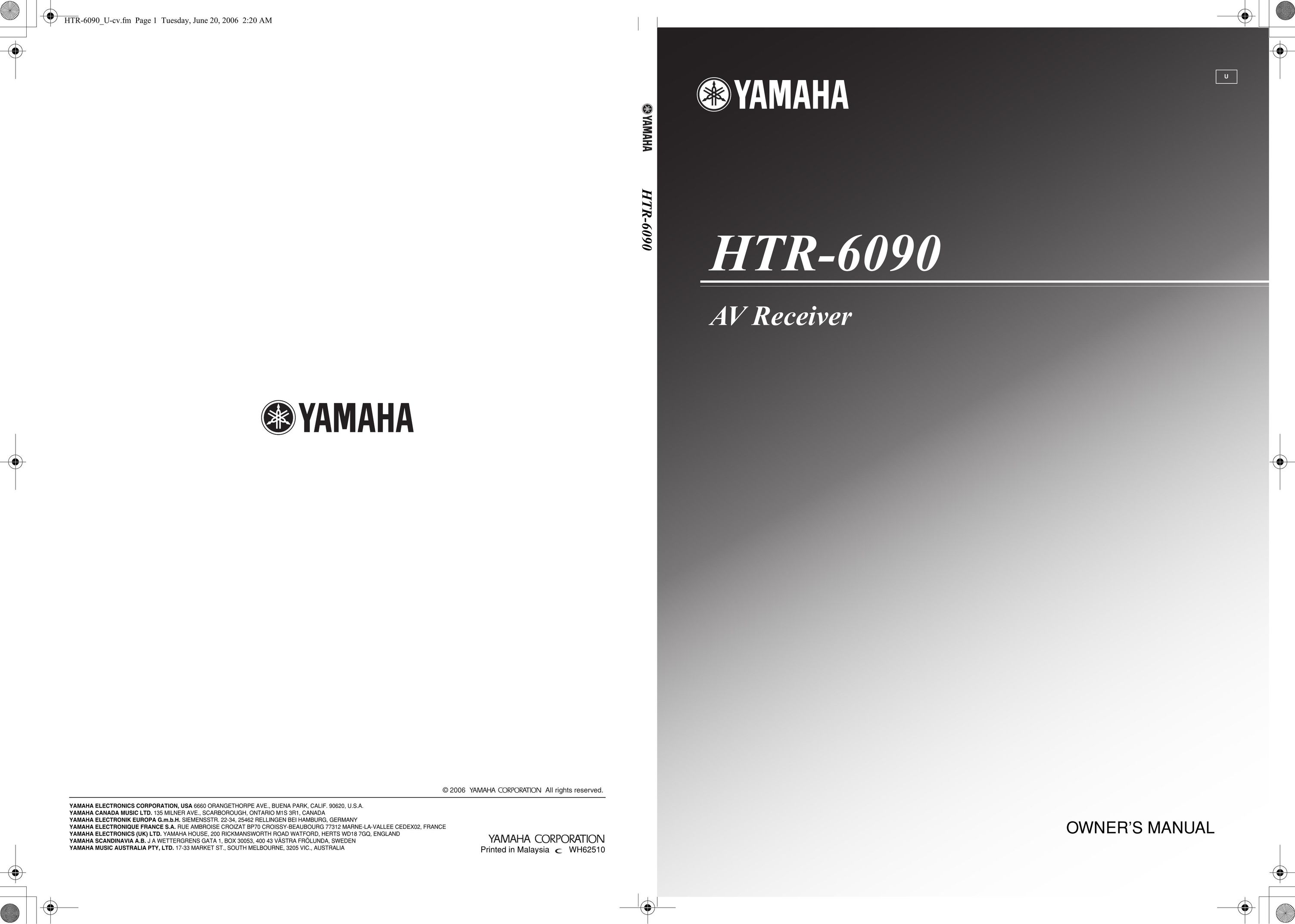 Yamaha HTR-6090 Stereo Receiver User Manual