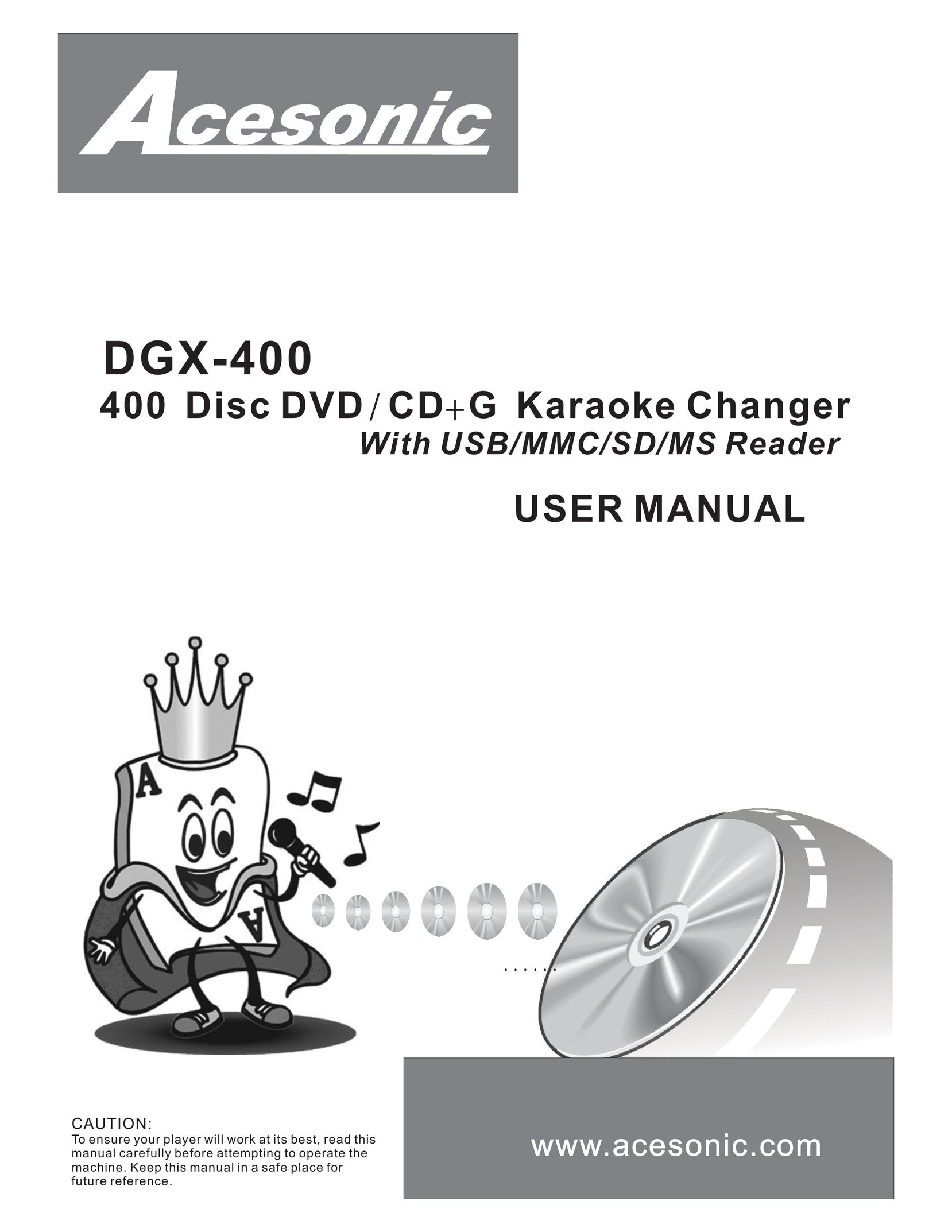 Acesonic DGX-400 Stereo System User Manual