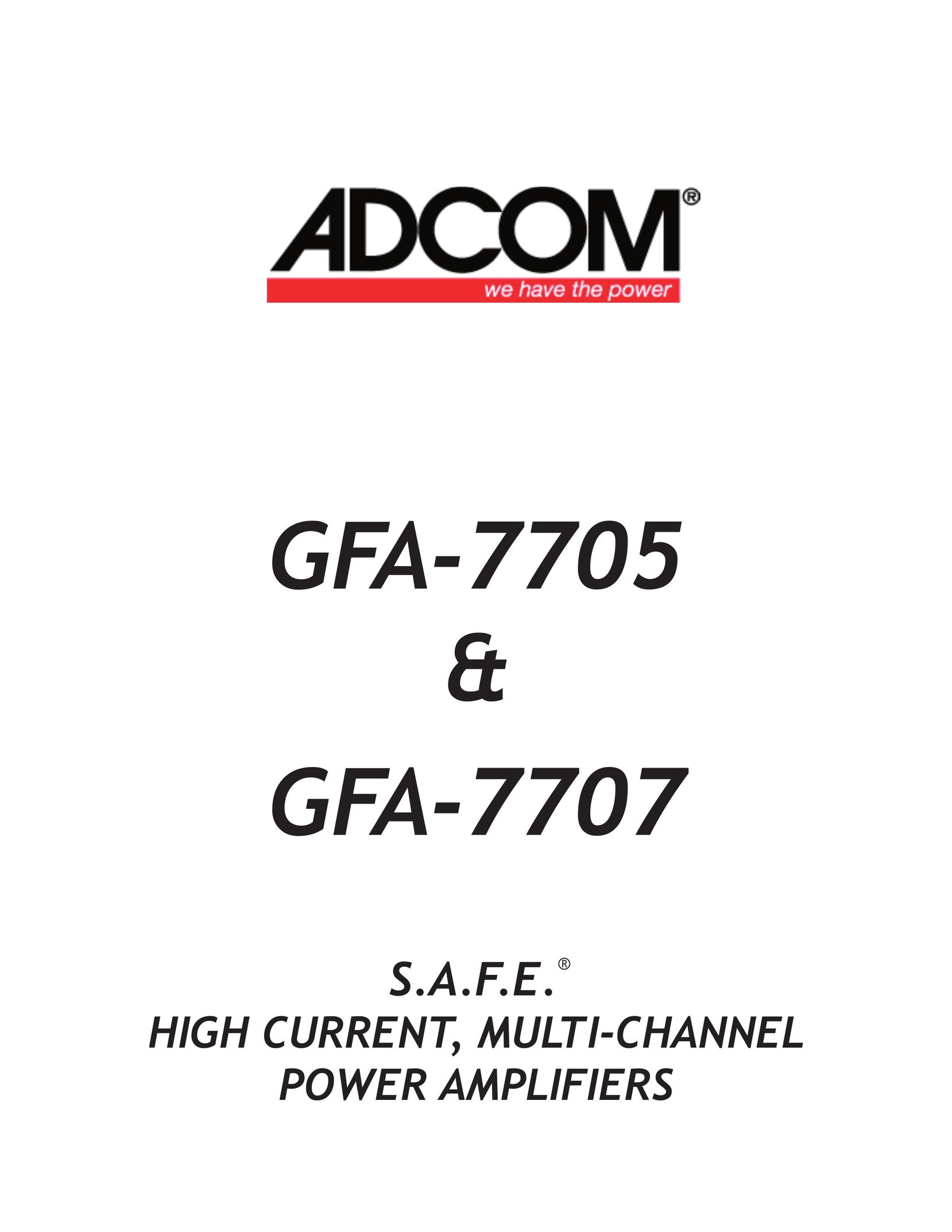 Adcom GFA7707 Stereo System User Manual