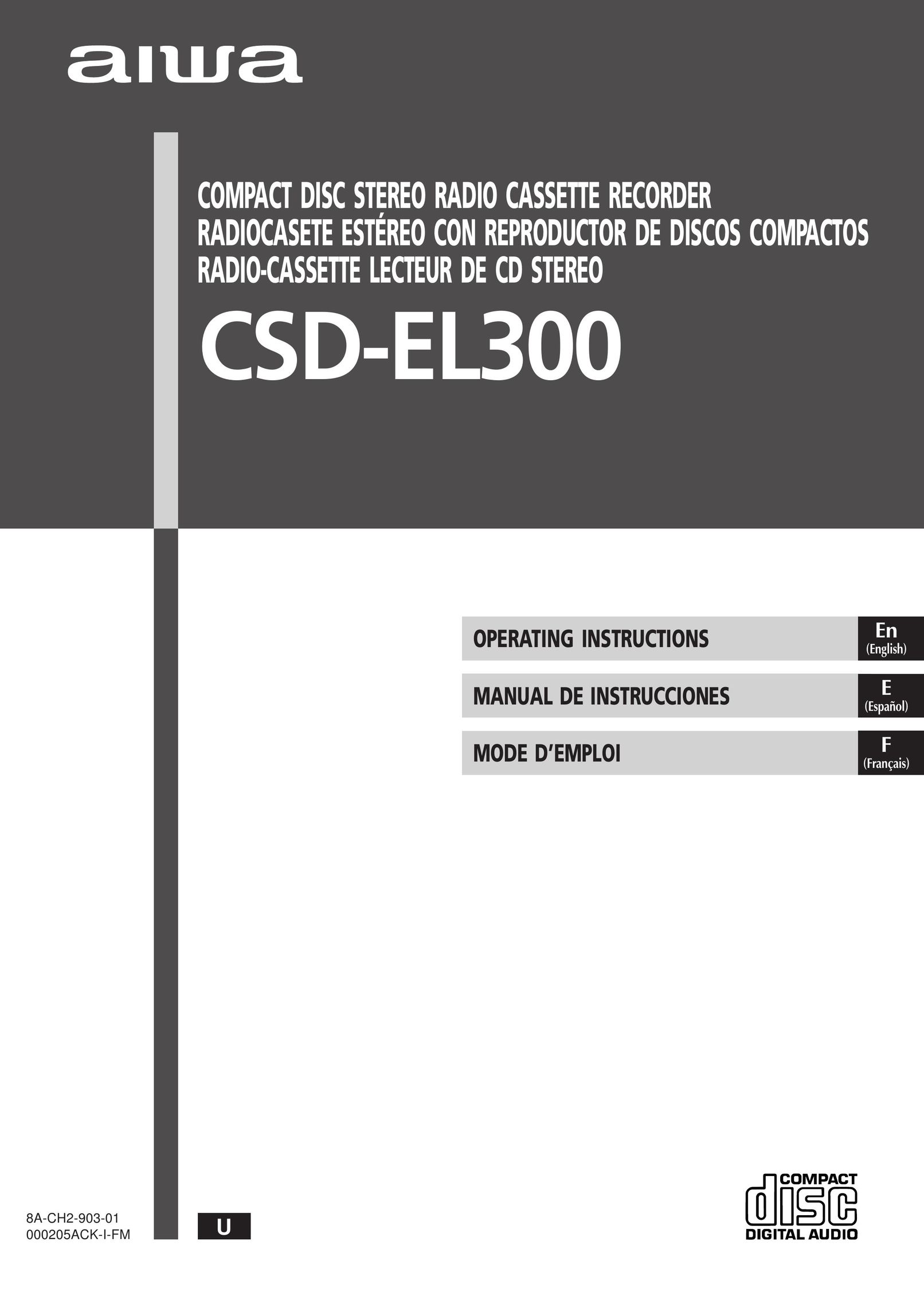 Aiwa CSD-EL300 Stereo System User Manual