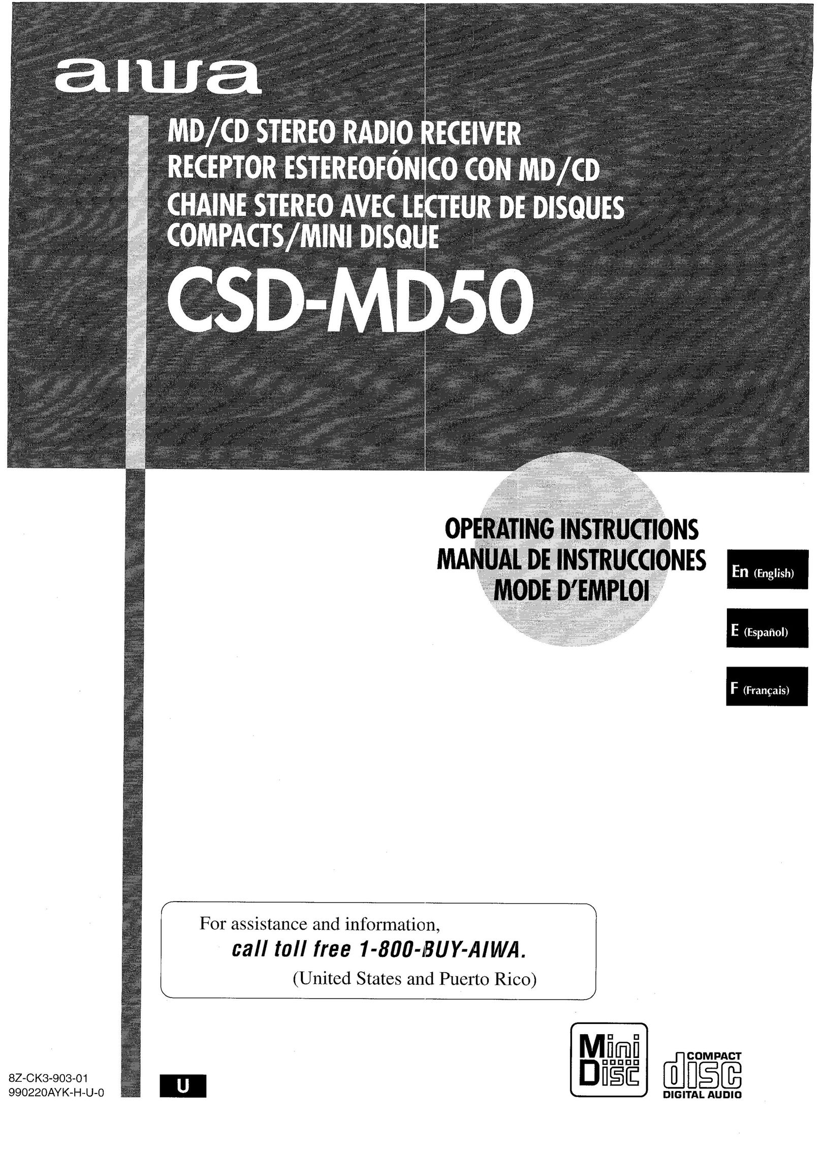 Aiwa CSD-MD50 Stereo System User Manual