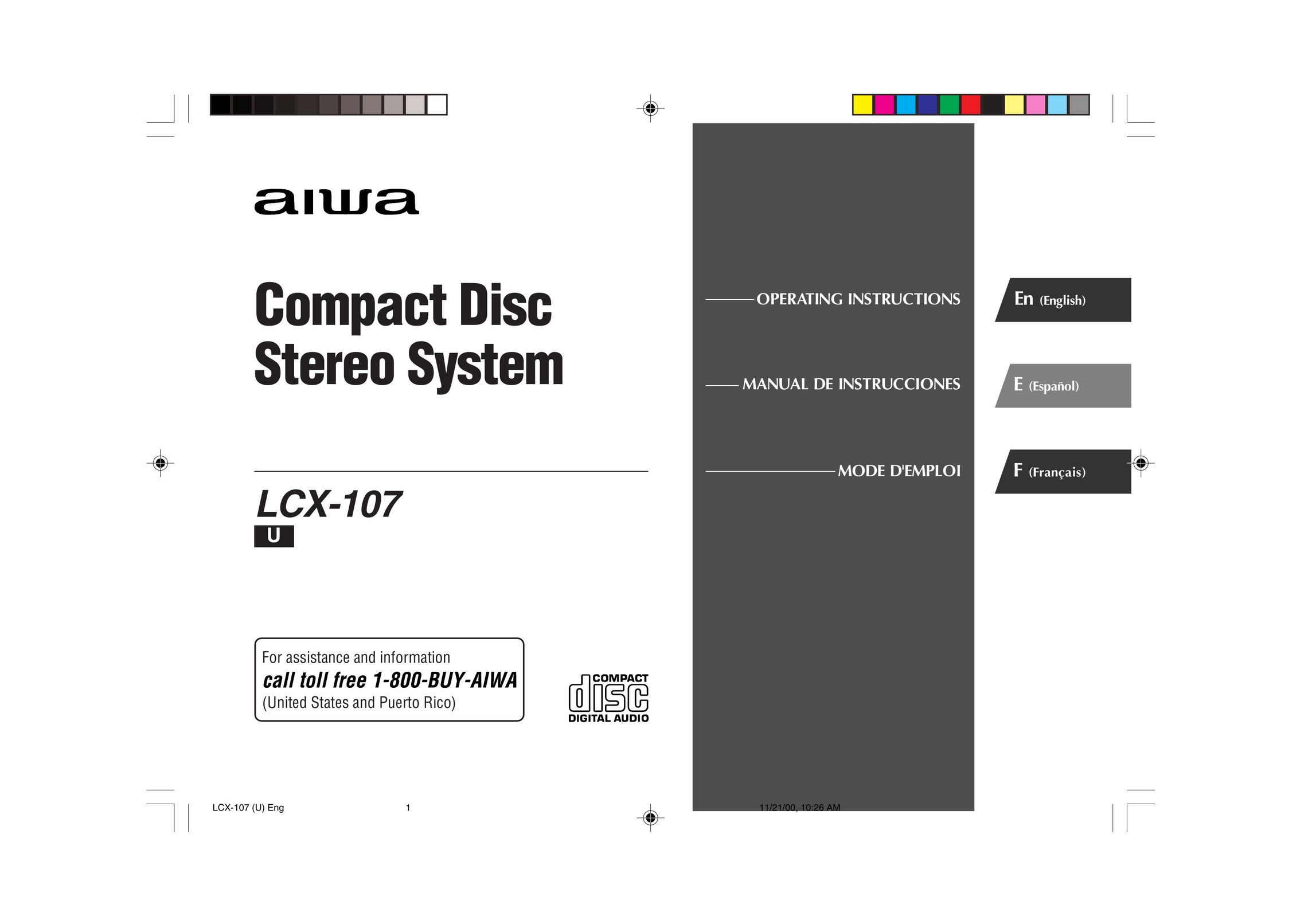 Aiwa LCX-107 Stereo System User Manual