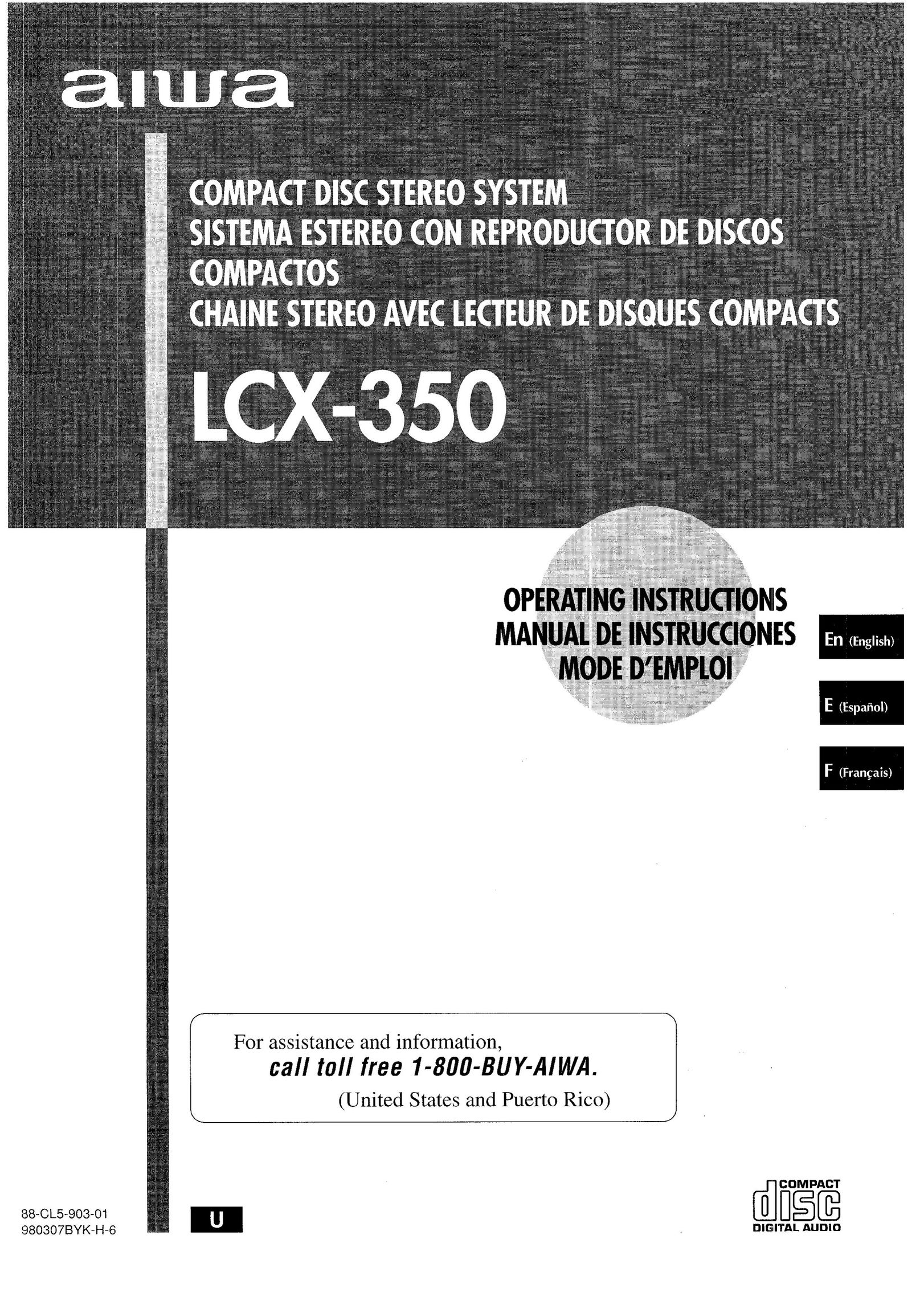Aiwa LCX-350 Stereo System User Manual