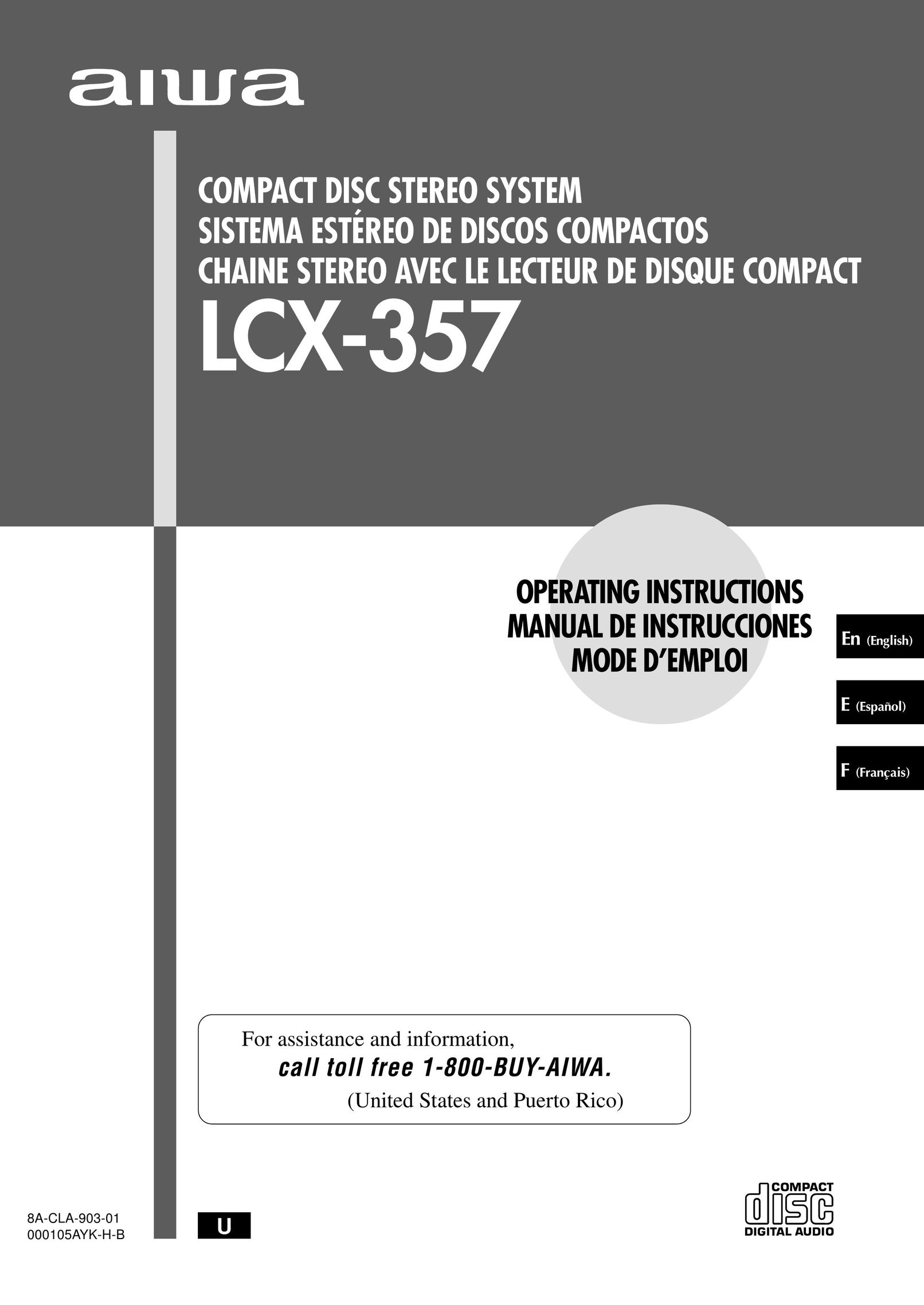 Aiwa LCX-357 Stereo System User Manual