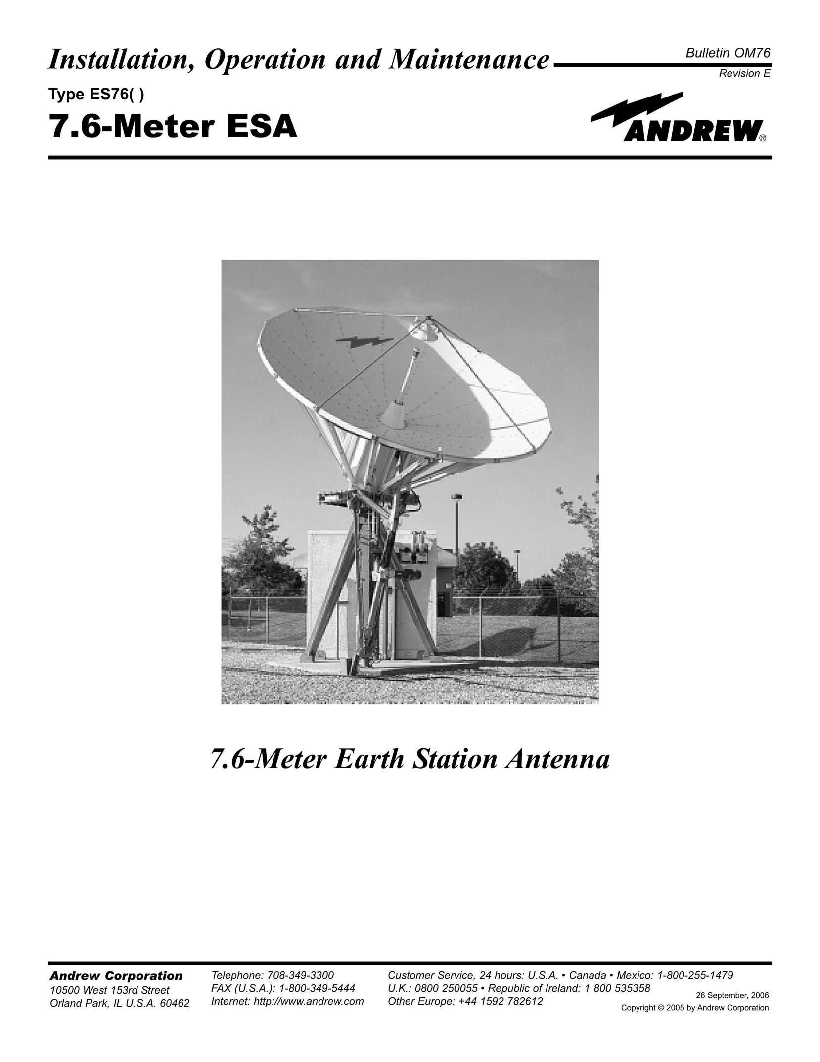 Andrew 7.6-Meter ESA Stereo System User Manual