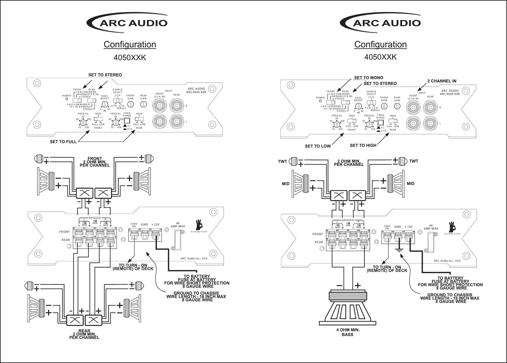 ARC Audio 1T8 Stereo System User Manual