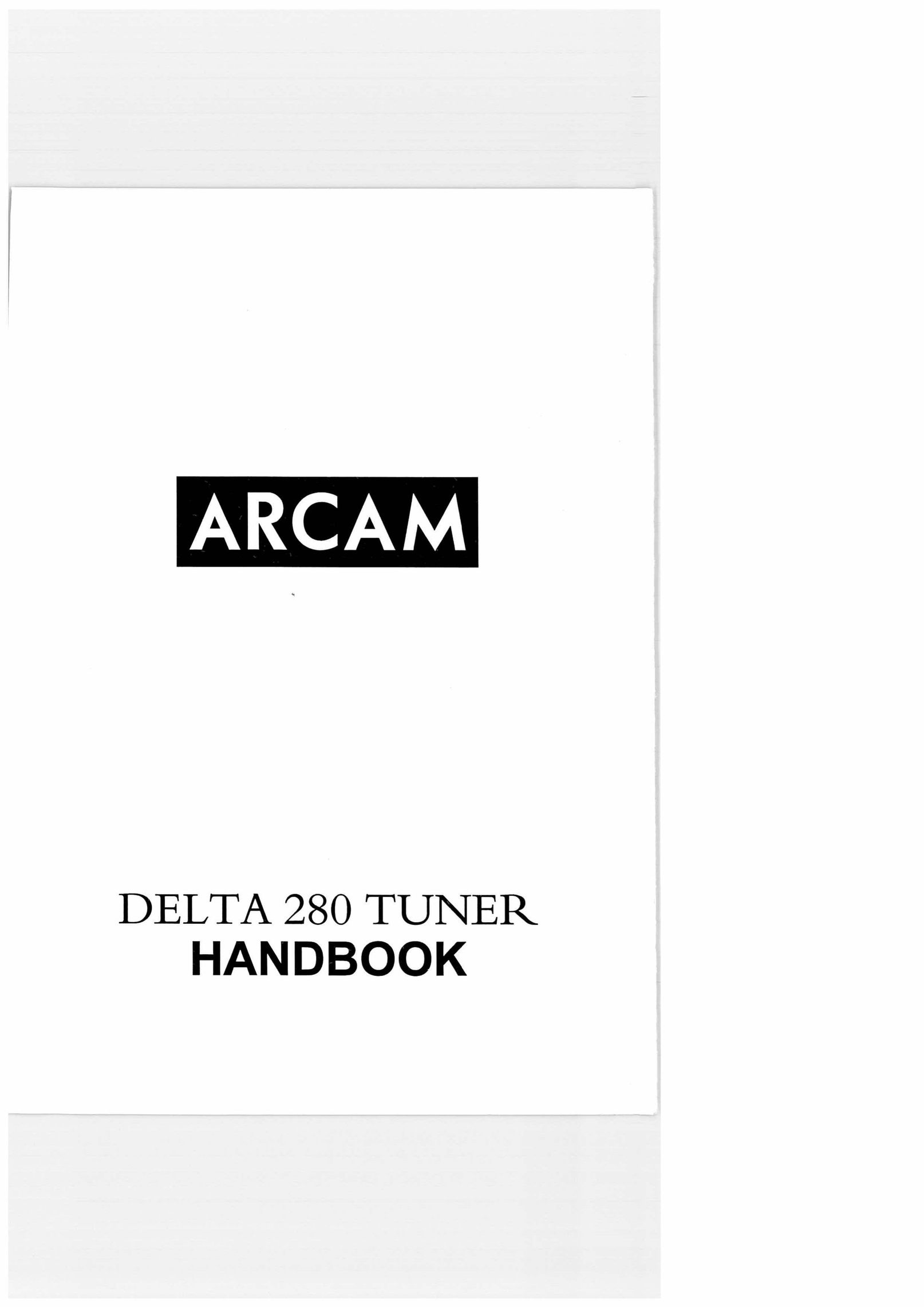 Arcam Delta 280 Stereo System User Manual