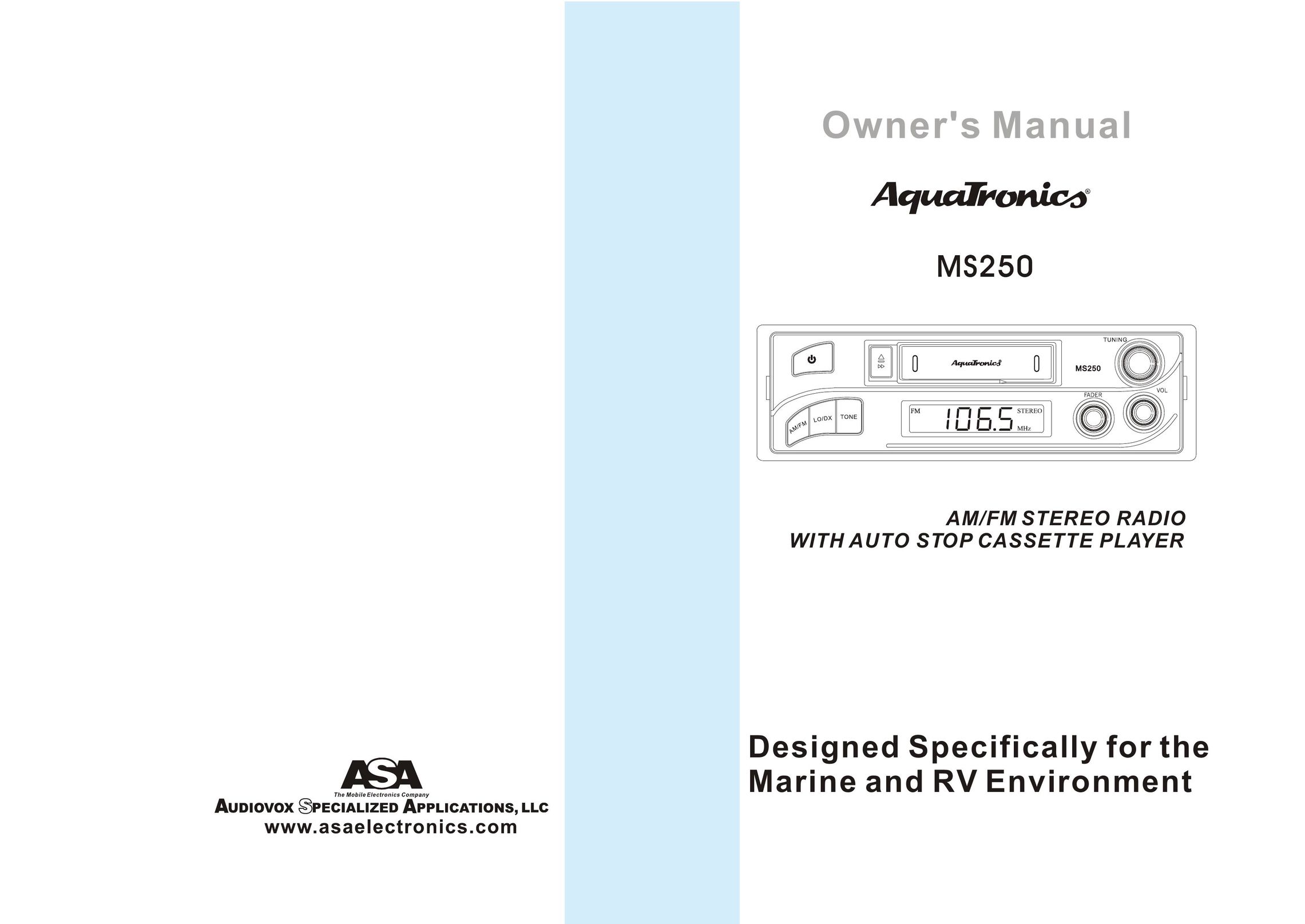 ASA Electronics MS250 Stereo System User Manual
