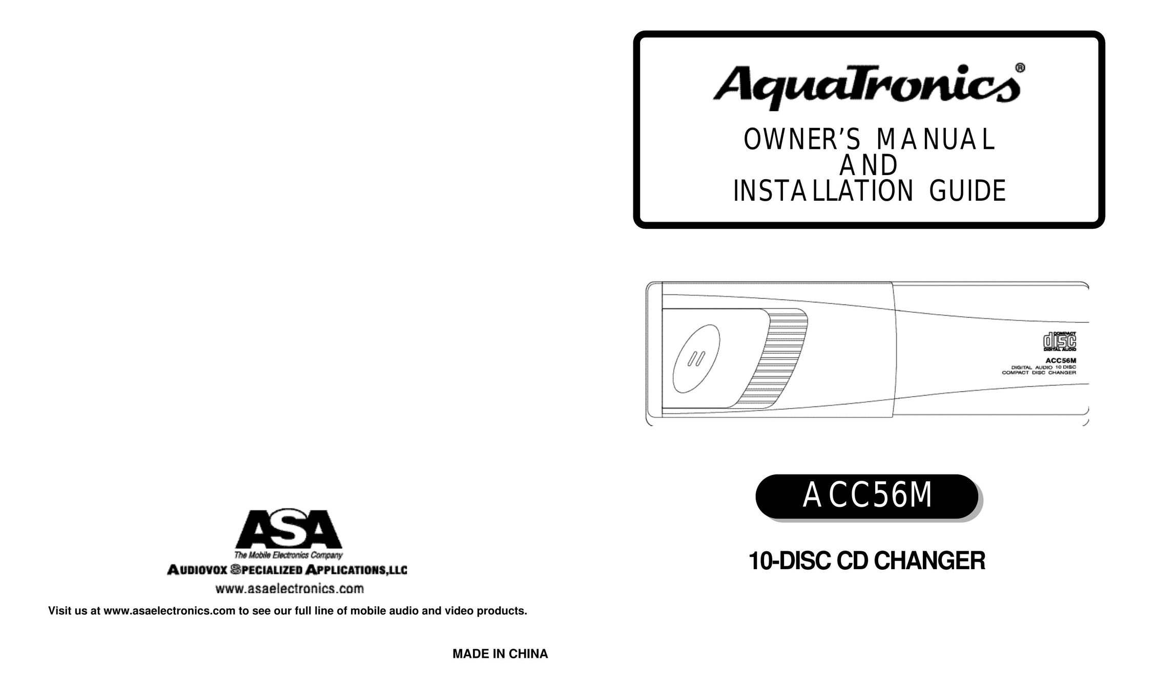 Audiovox ACC56M Stereo System User Manual