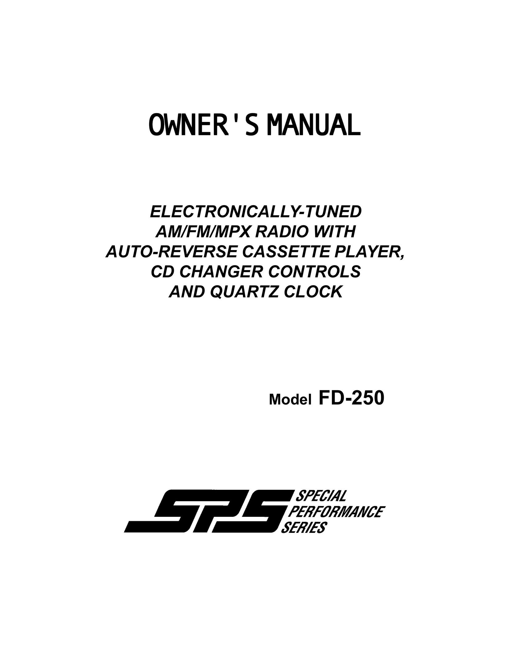 Audiovox FD-250 Stereo System User Manual