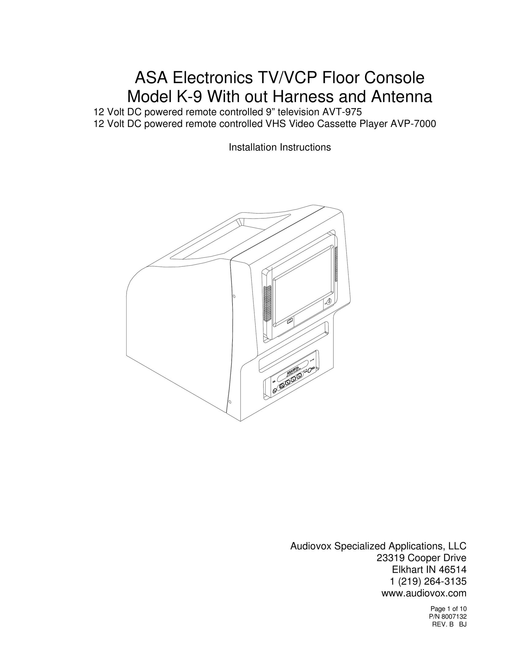 Audiovox K-9 Stereo System User Manual