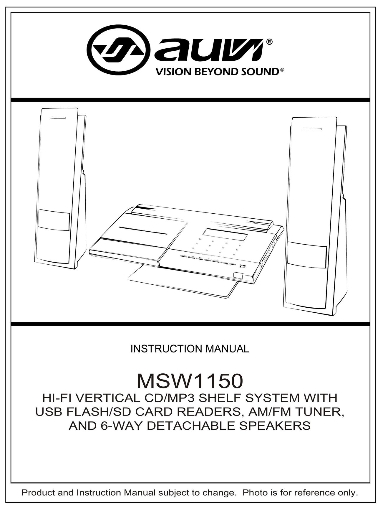 AUVI Technologies MSW1150 Stereo System User Manual