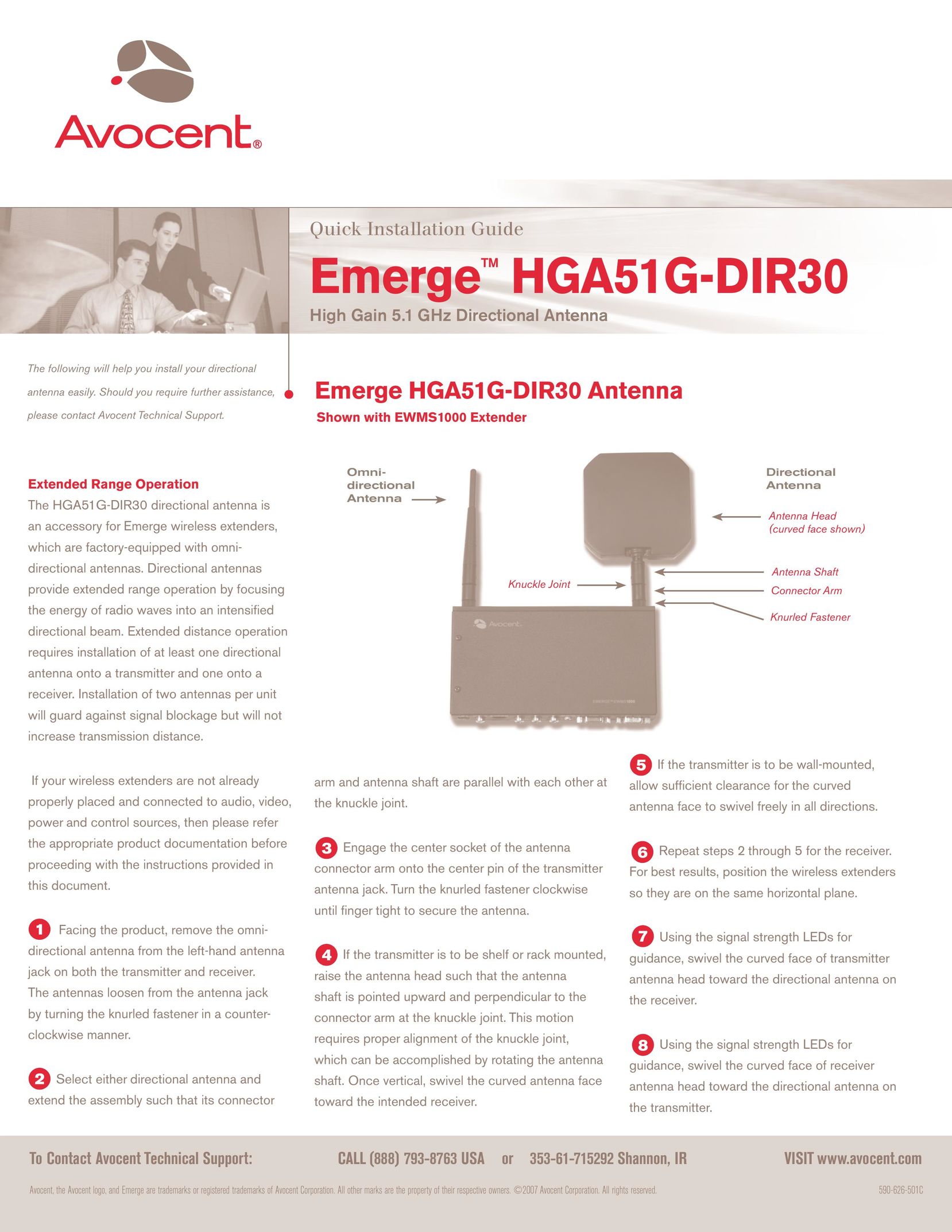 Avocent HGA51G-DIR30 Stereo System User Manual