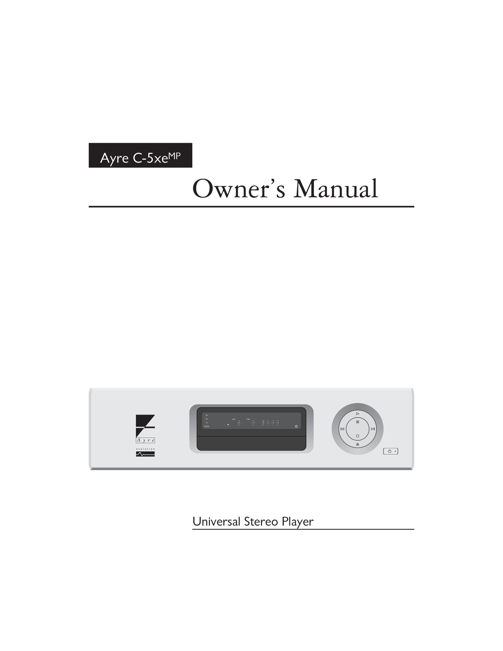 Ayre Acoustics C-5XEMP Stereo System User Manual
