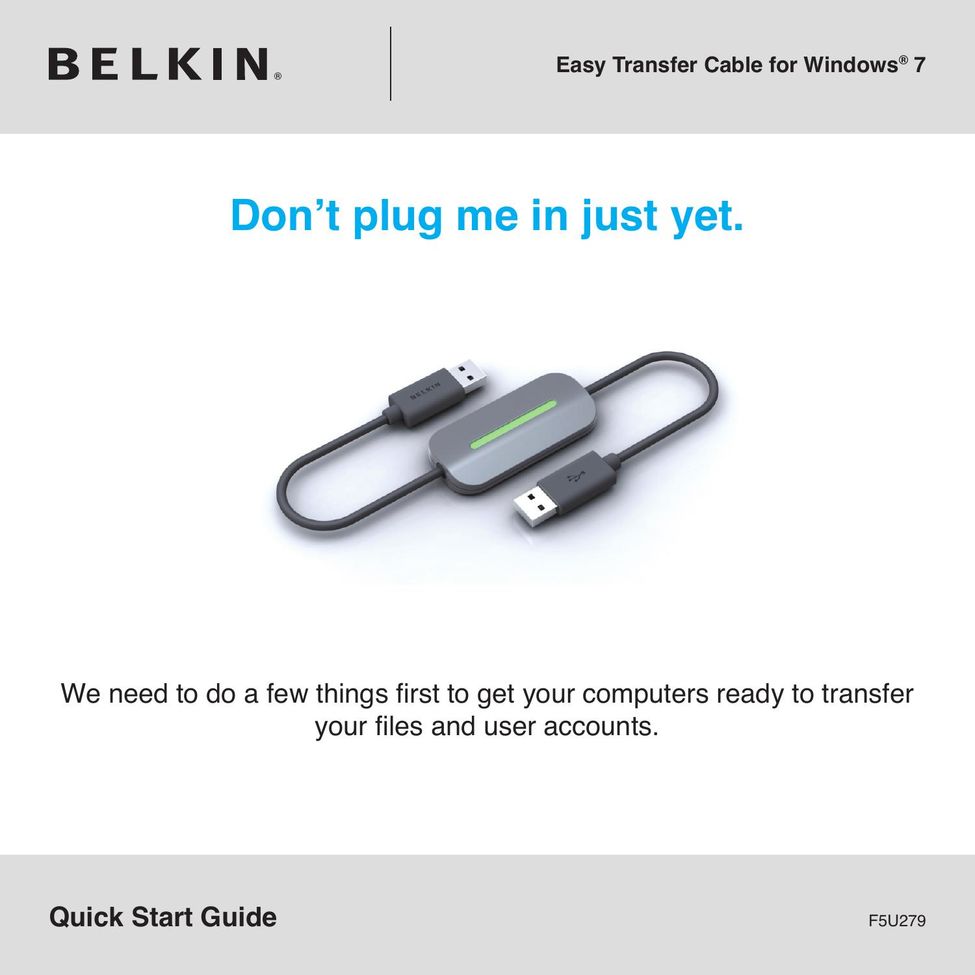 Belkin F5U279 Stereo System User Manual