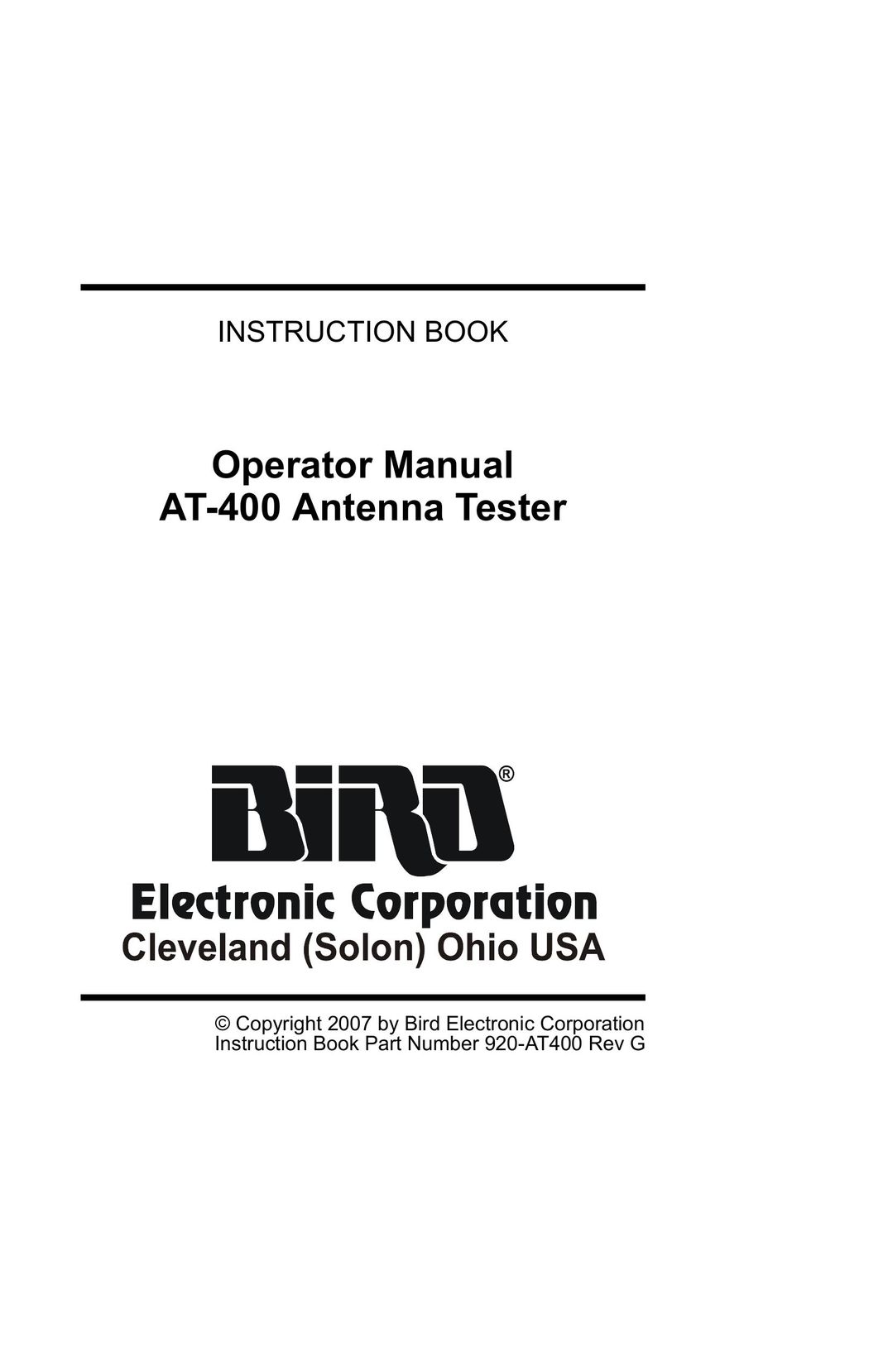 Bird Brain AT-400 Stereo System User Manual