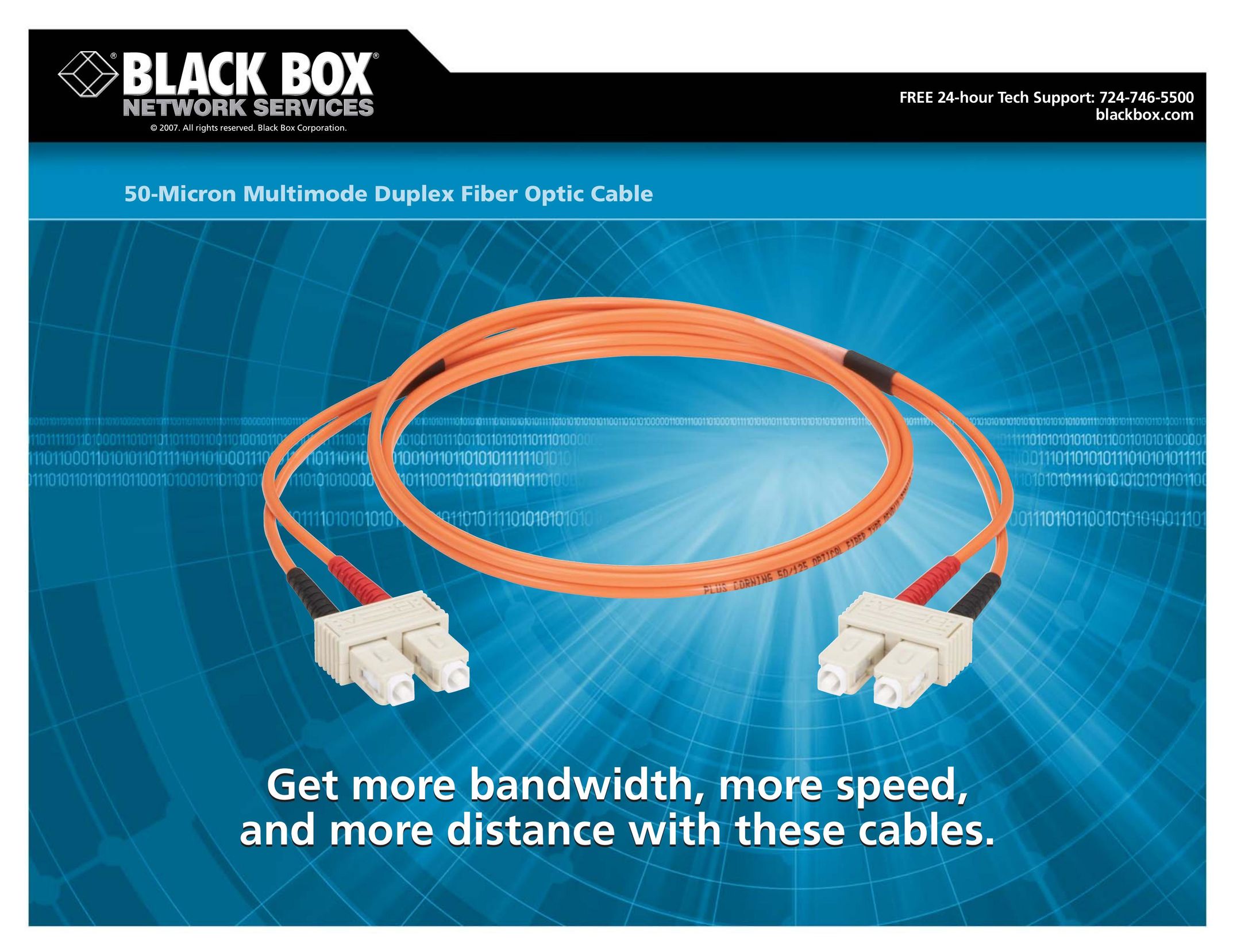 Black Box Duplex Fiber Optic Cable Stereo System User Manual
