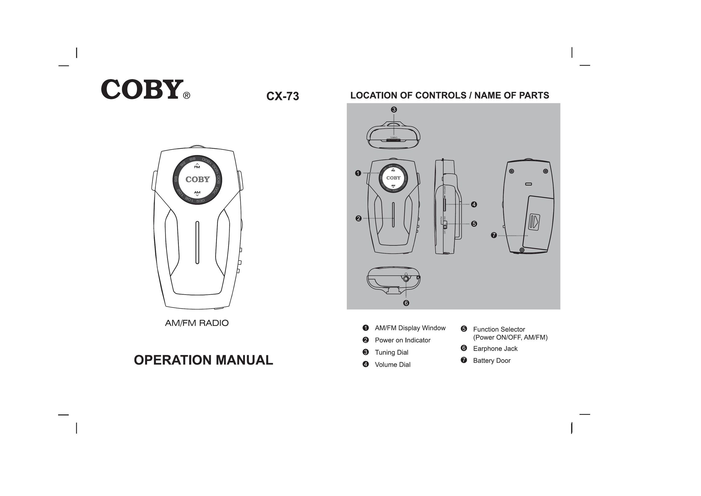 COBY electronic CX-73 Stereo System User Manual