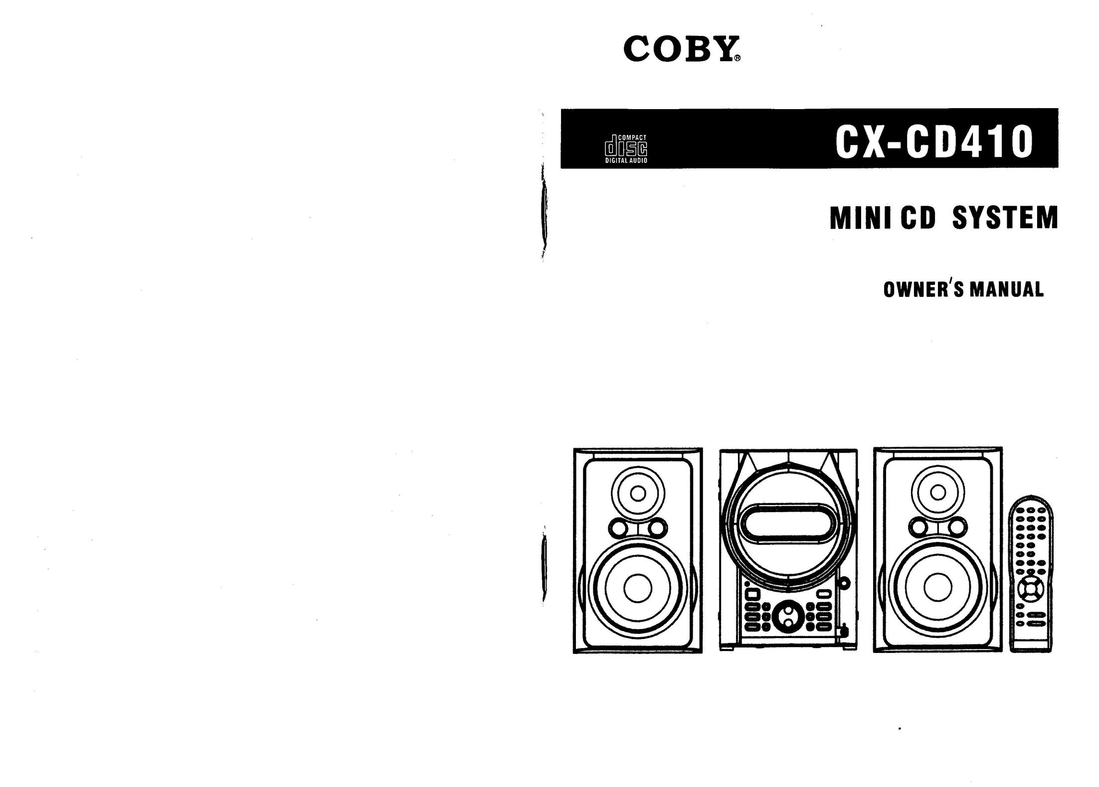 COBY electronic CX-CD410 Stereo System User Manual