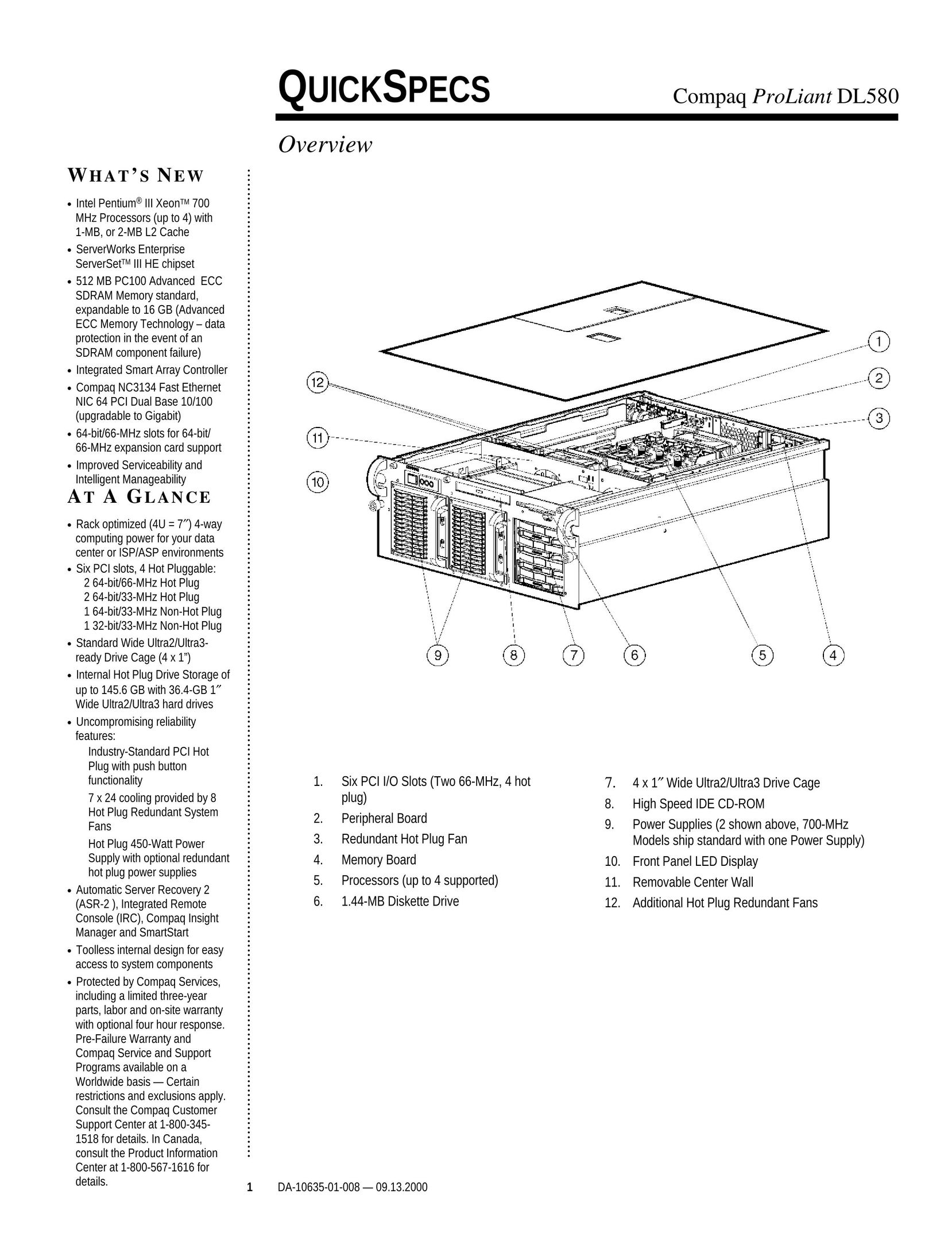 Compaq DL580 Stereo System User Manual