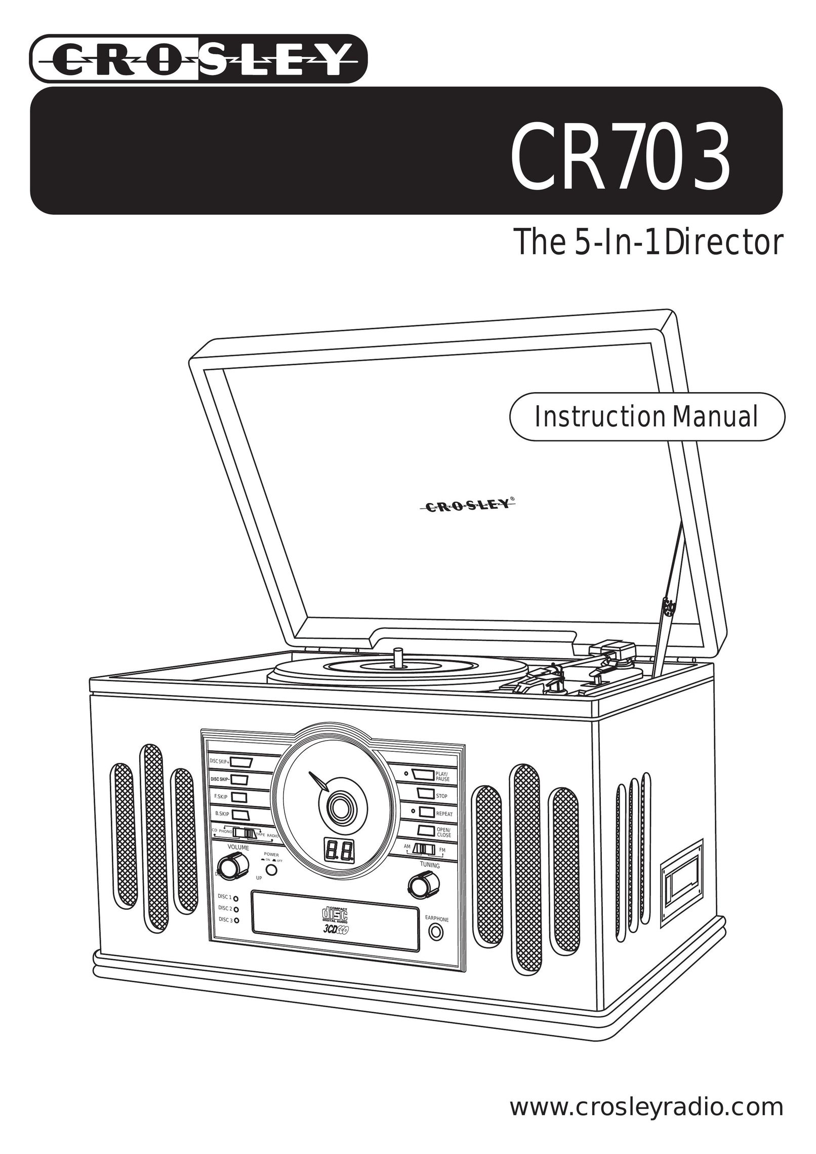 Crosley CR703 Stereo System User Manual