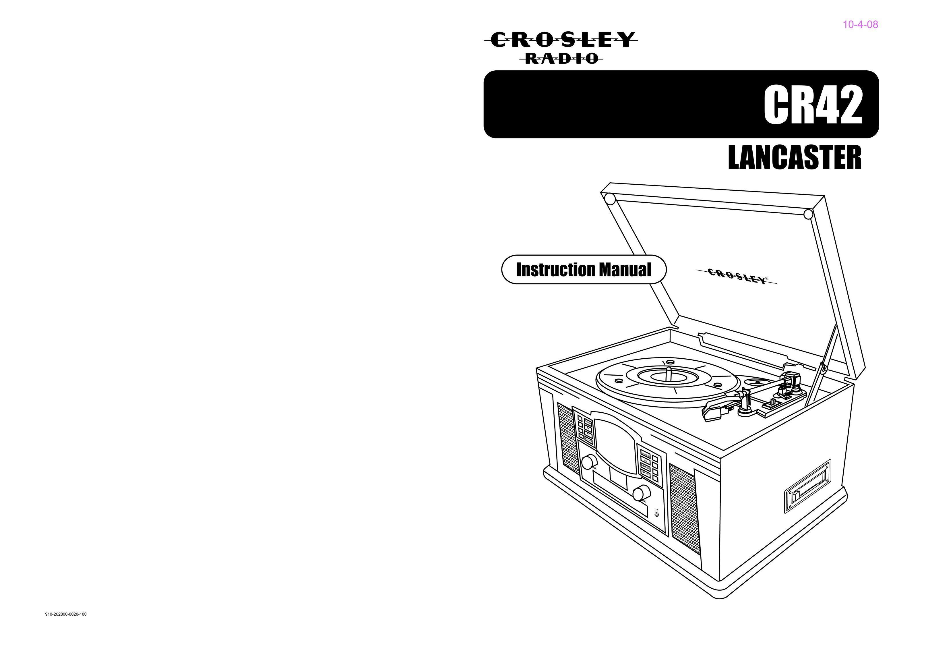 Crosley Radio CR42 Stereo System User Manual