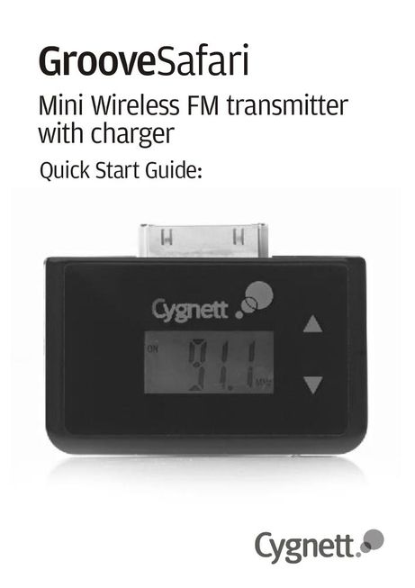 Cygnett Mini Wireless FM transmitter Stereo System User Manual