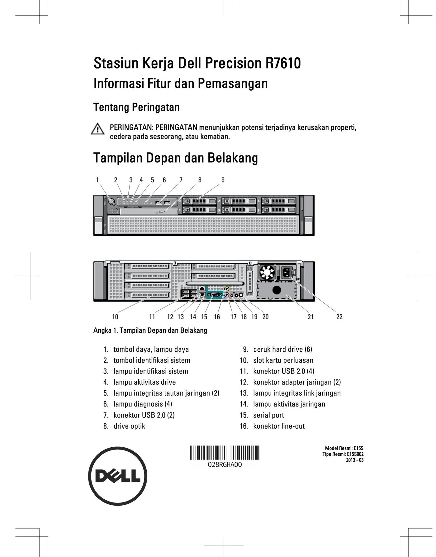 Dell R7610 Stereo System User Manual