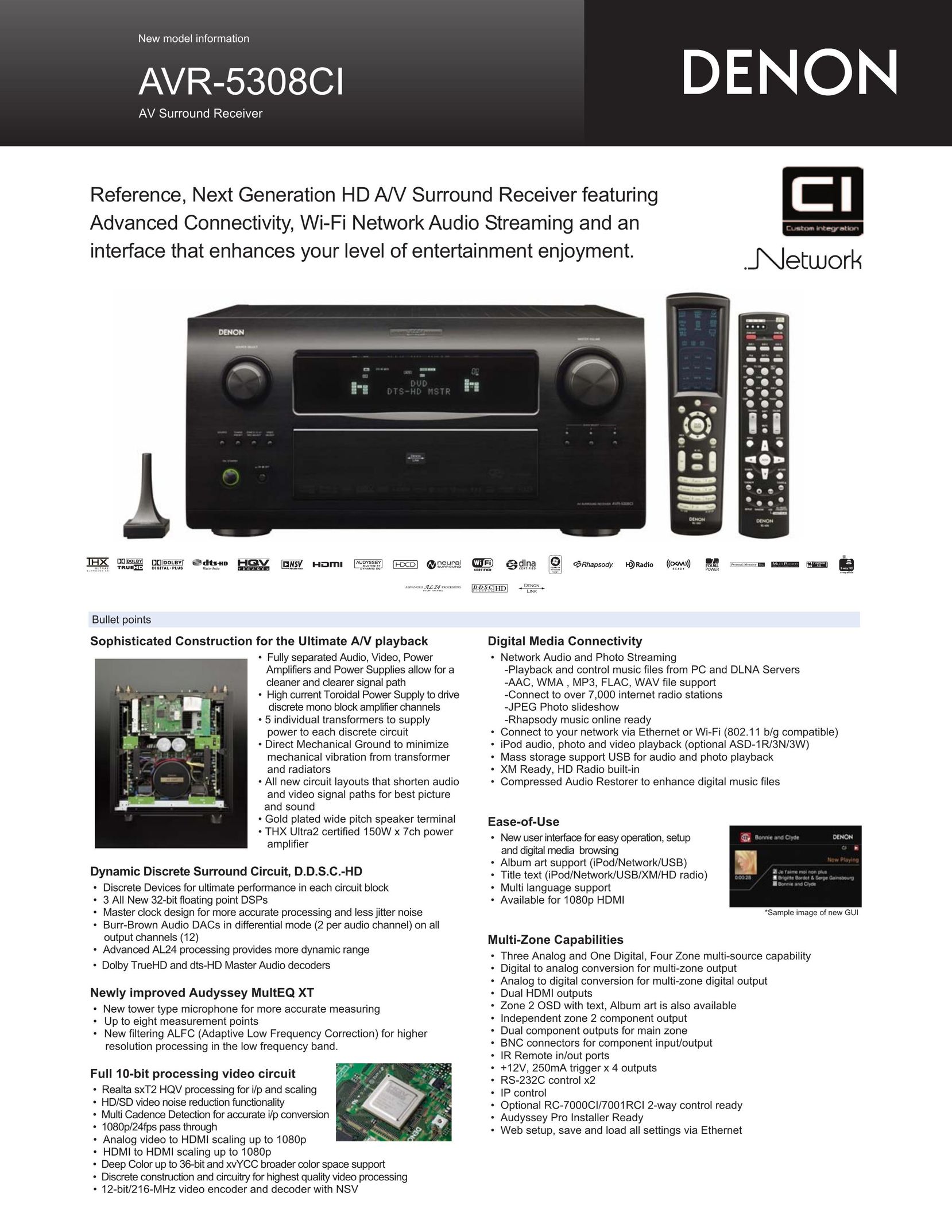 Denon 5308CI Stereo System User Manual