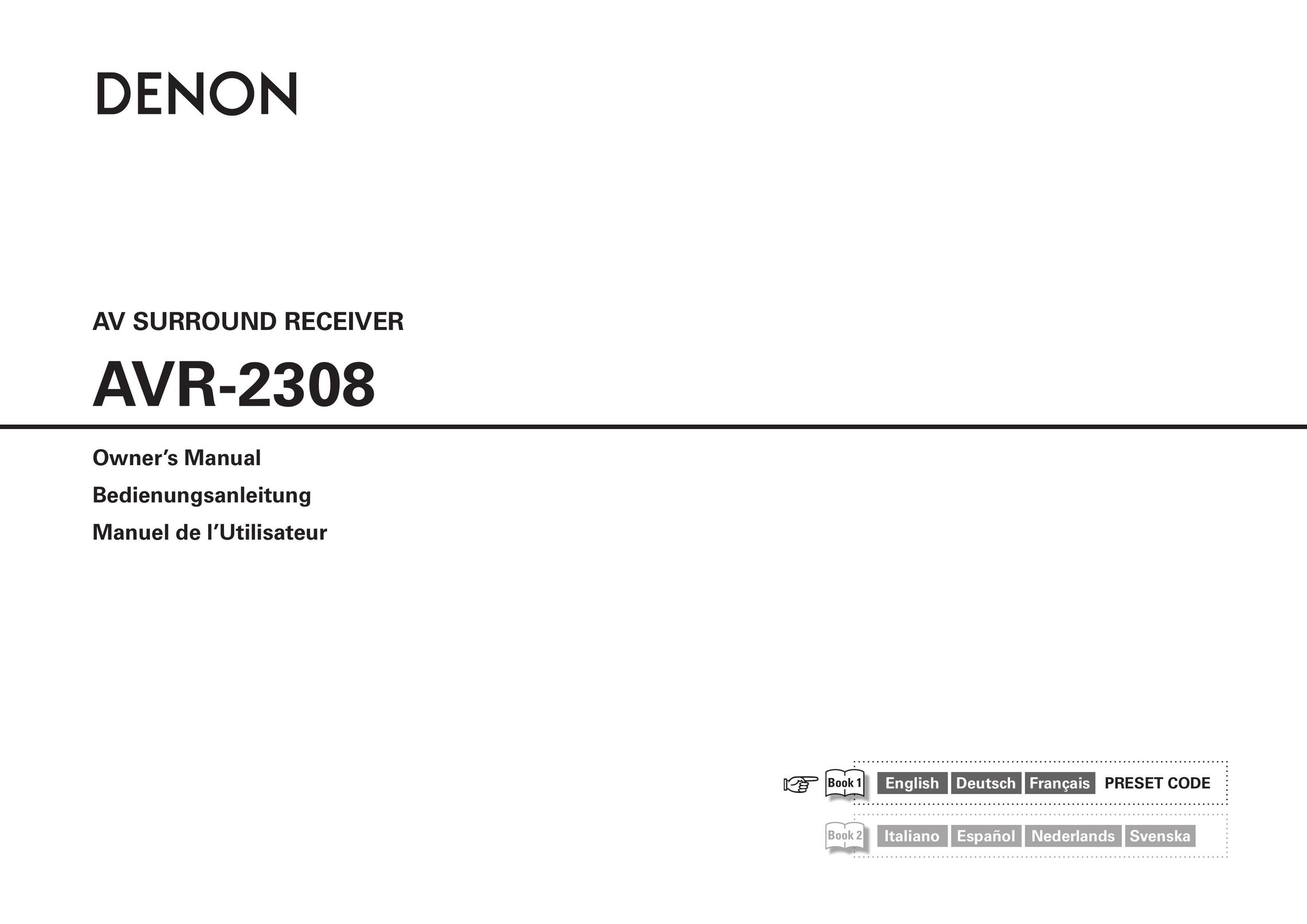 Denon AVR-2308 Stereo System User Manual
