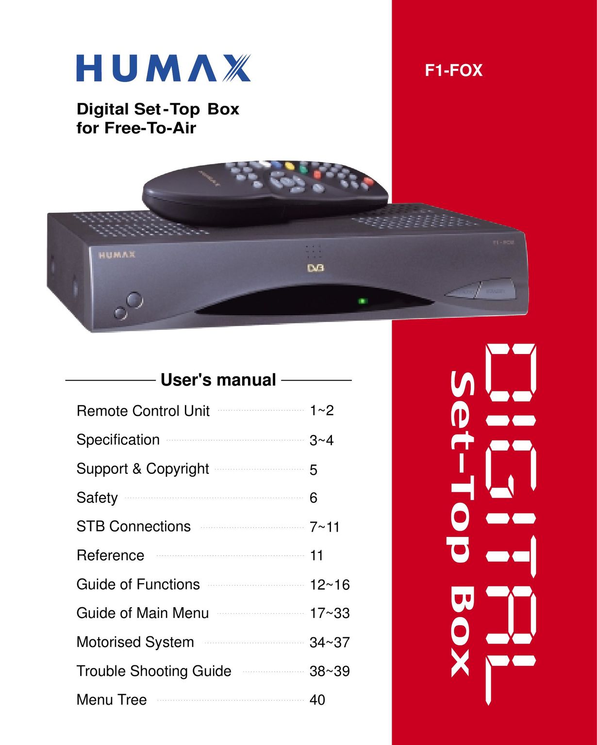 Digital Stream F1-FOX Stereo System User Manual