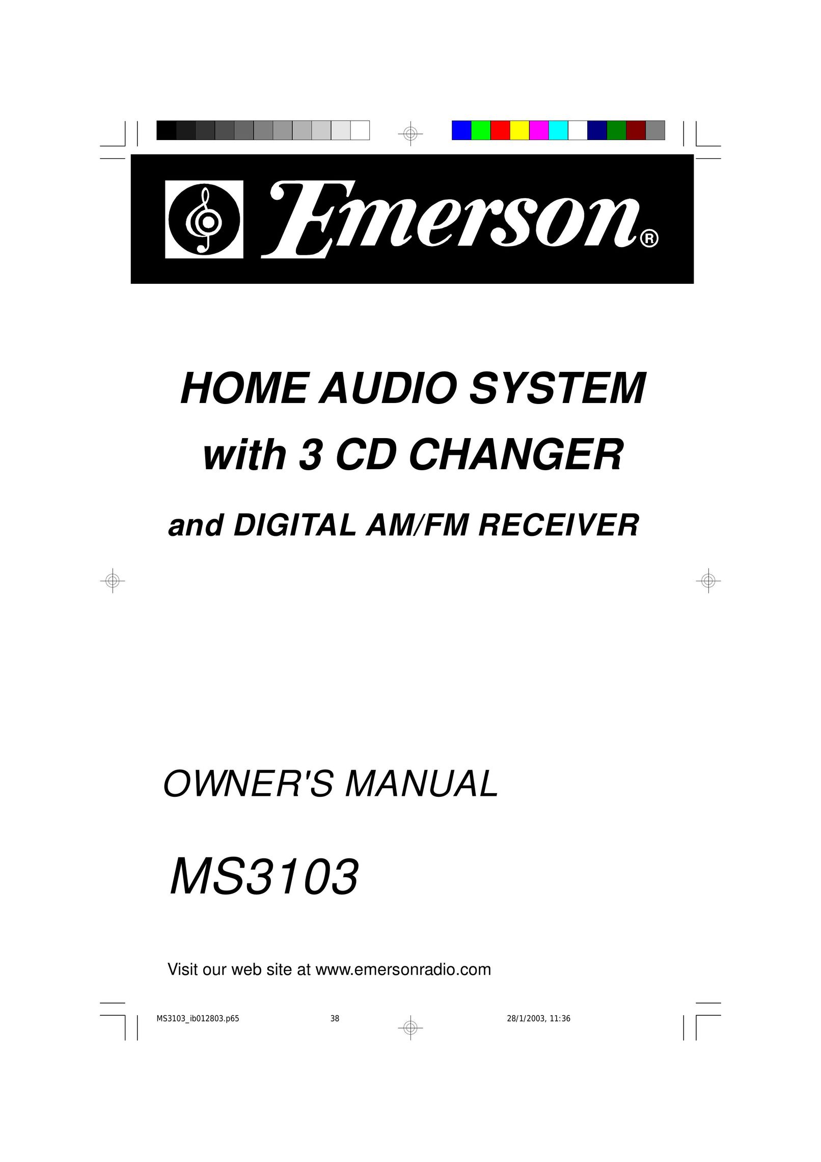 Emerson MS3103 Stereo System User Manual