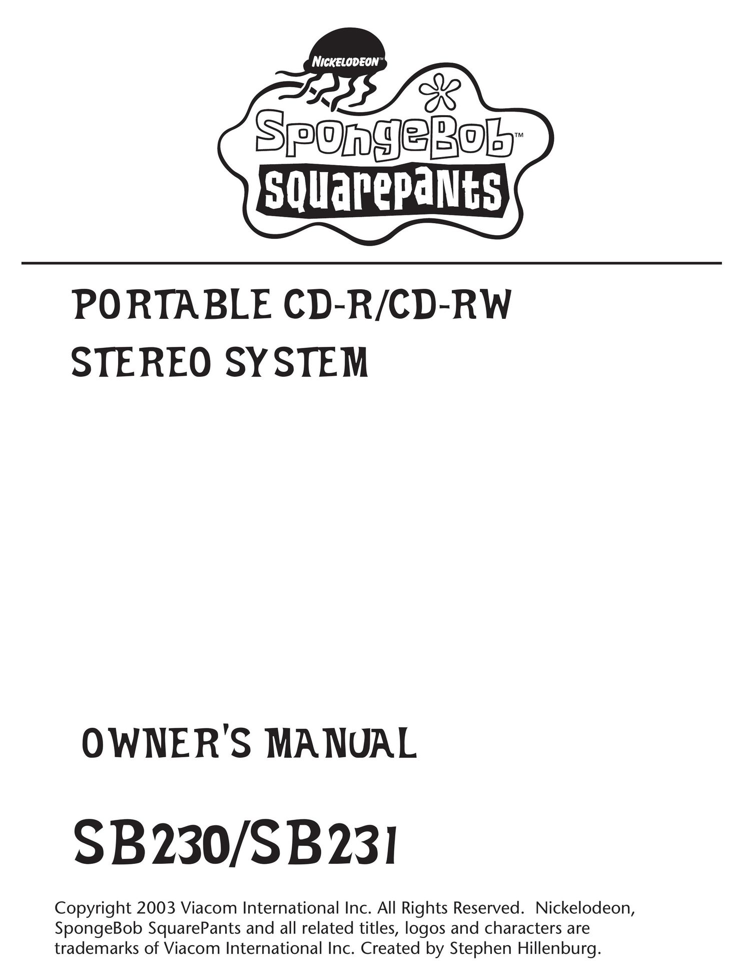 Emerson SB230 Stereo System User Manual
