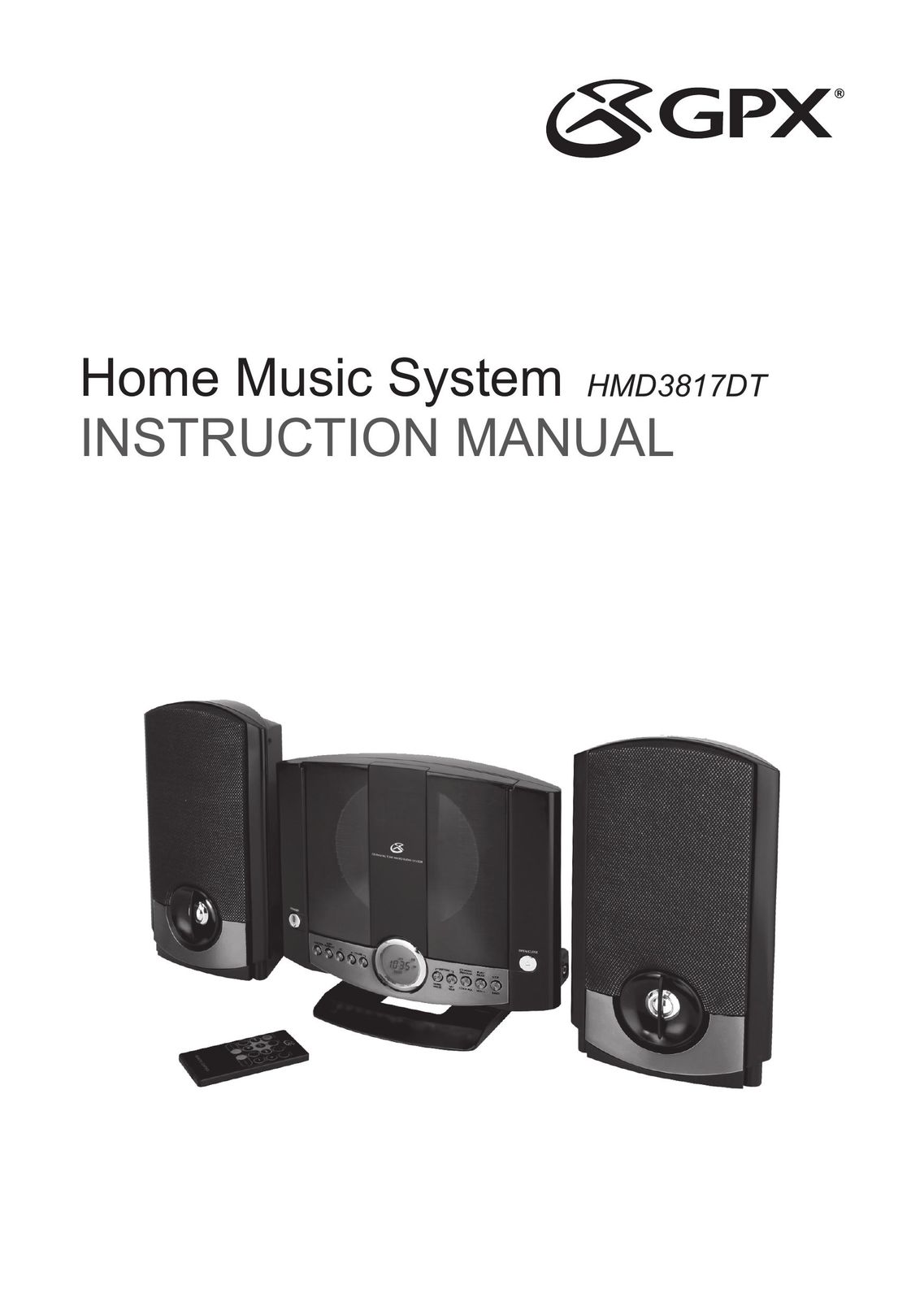 GPX HM3817 Stereo System User Manual