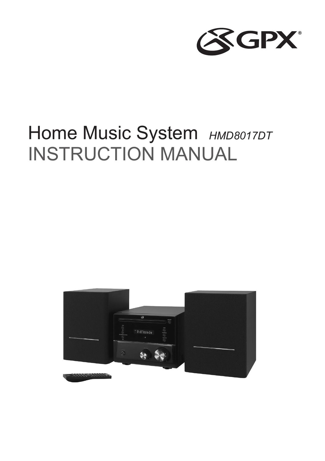 GPX HMD8017DT Stereo System User Manual