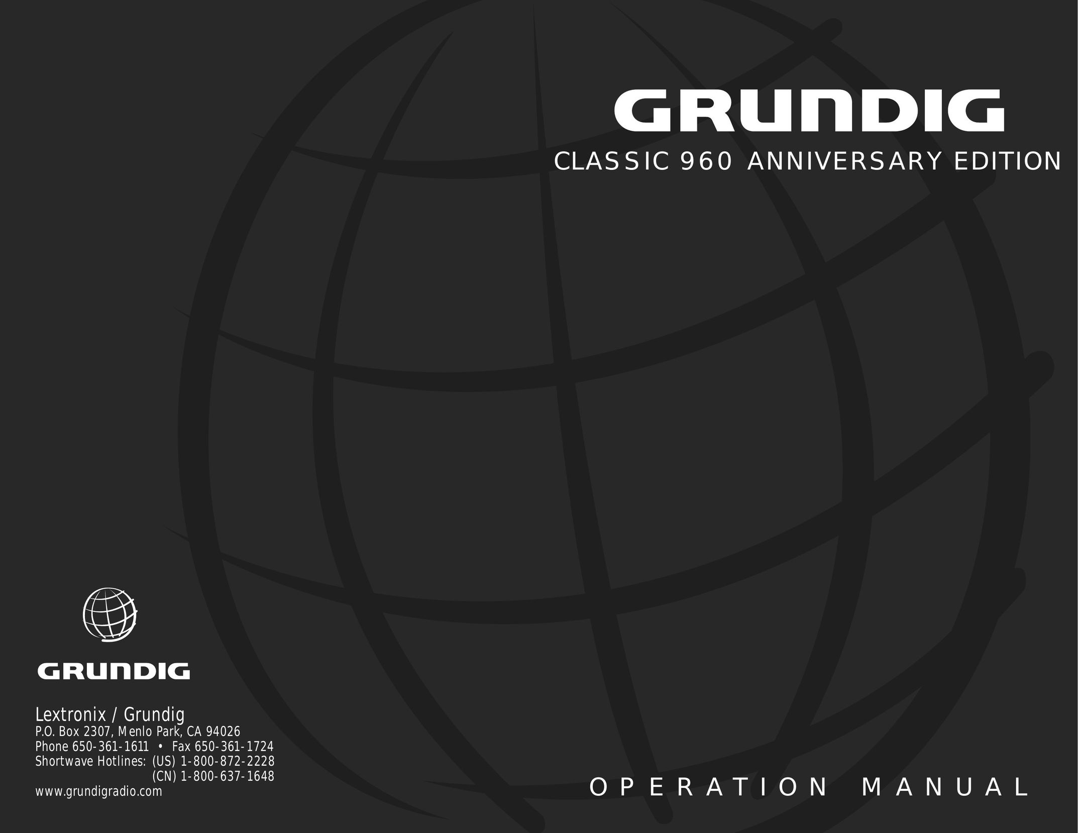 Grundig CLASSIC 960 Stereo System User Manual