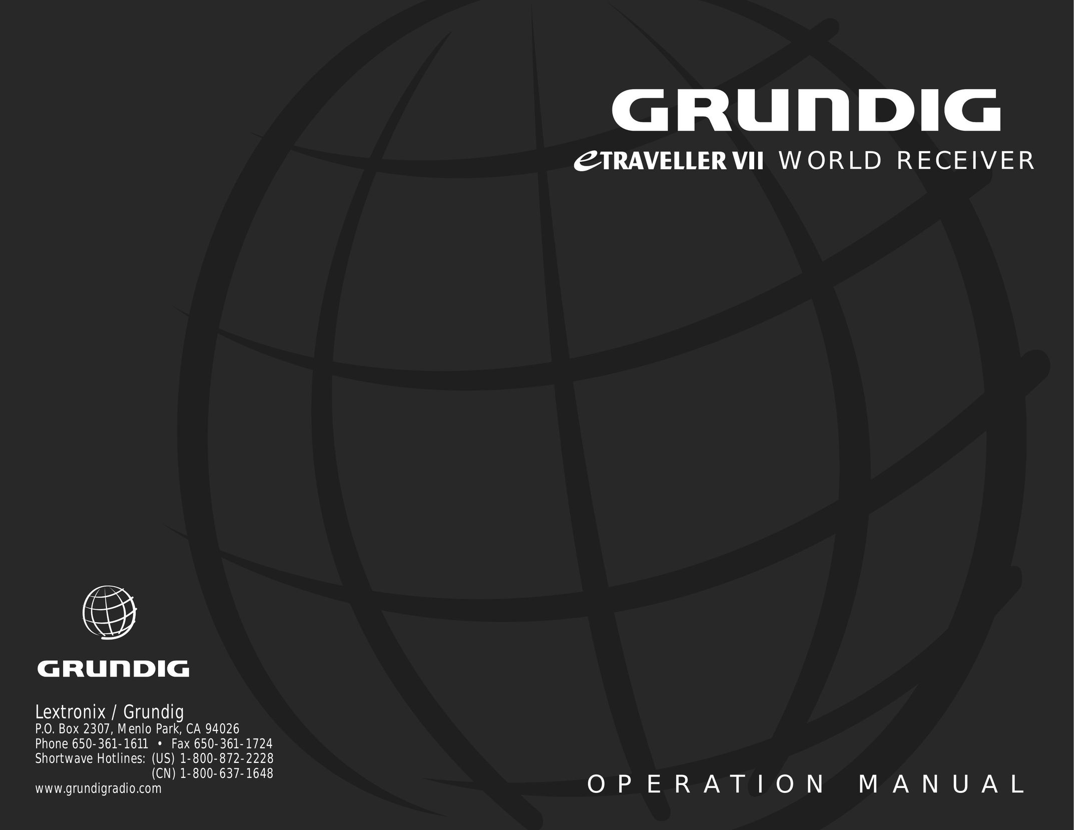 Grundig WORLD RECEIVER Stereo System User Manual
