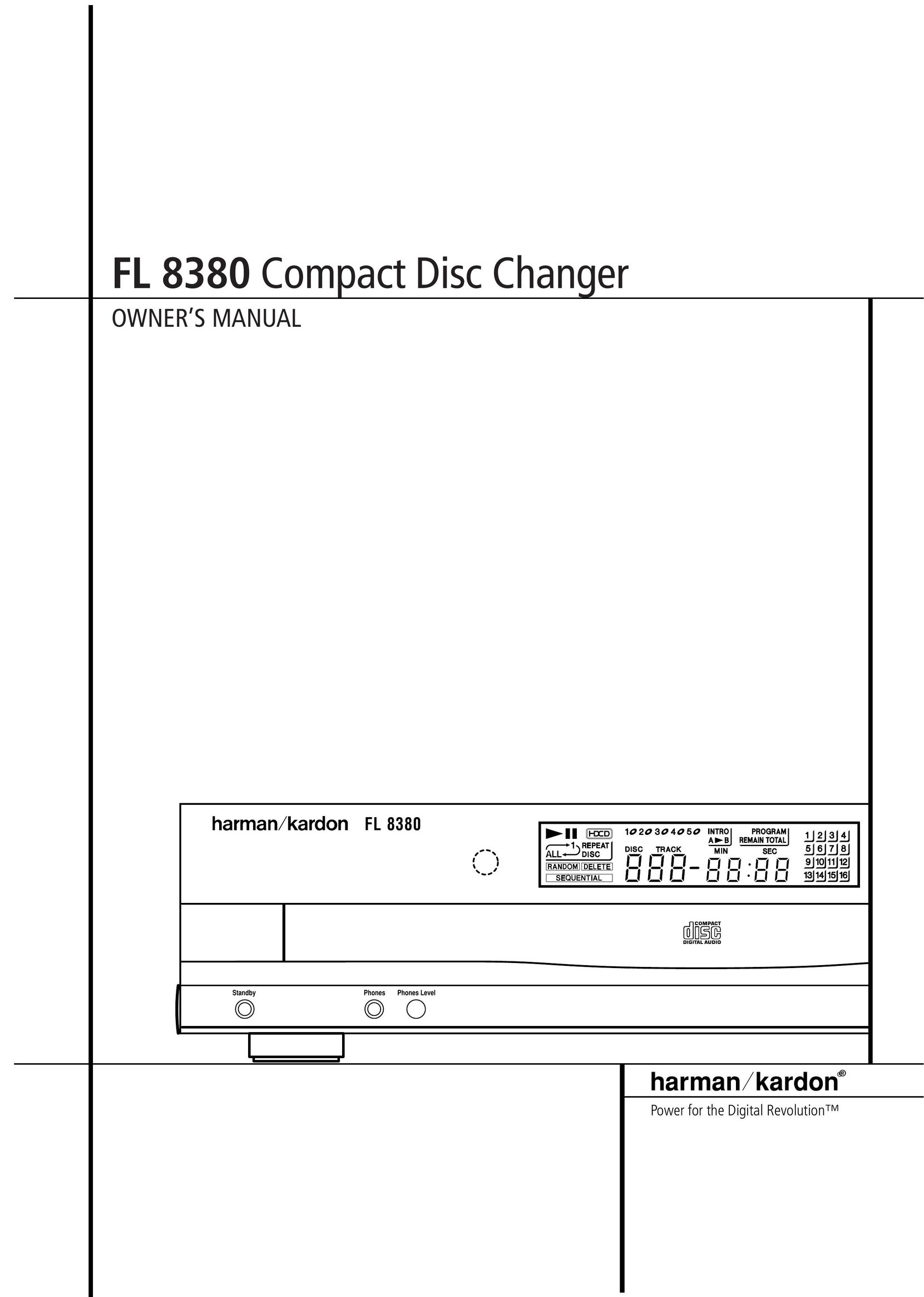 Harman FL 8380 Stereo System User Manual