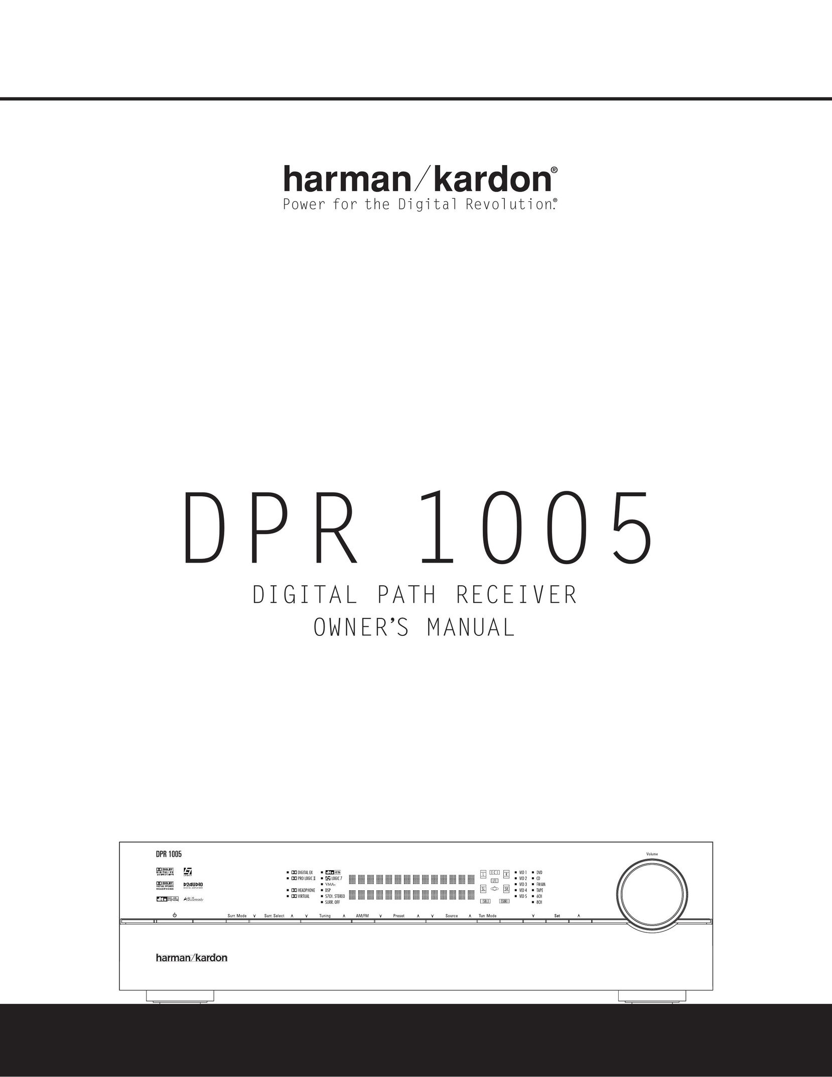 Harman-Kardon DPR 1005 Stereo System User Manual