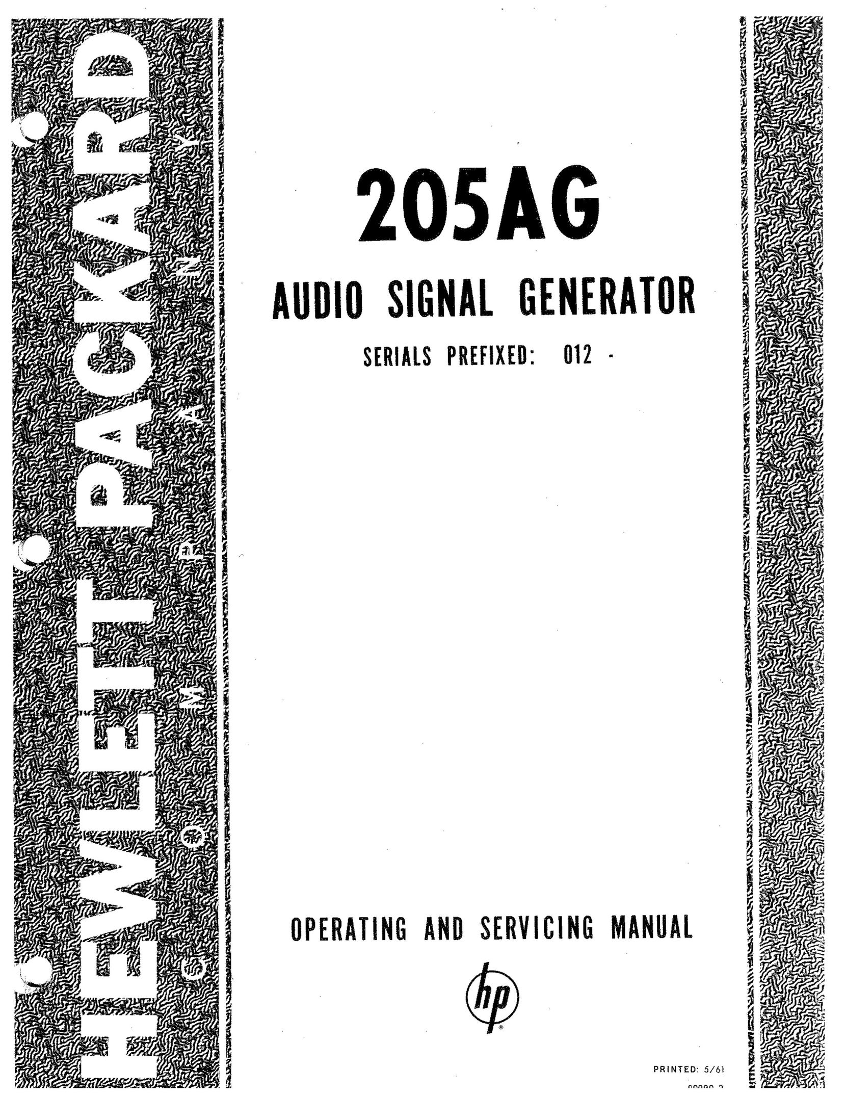 HP (Hewlett-Packard) 205AG Stereo System User Manual