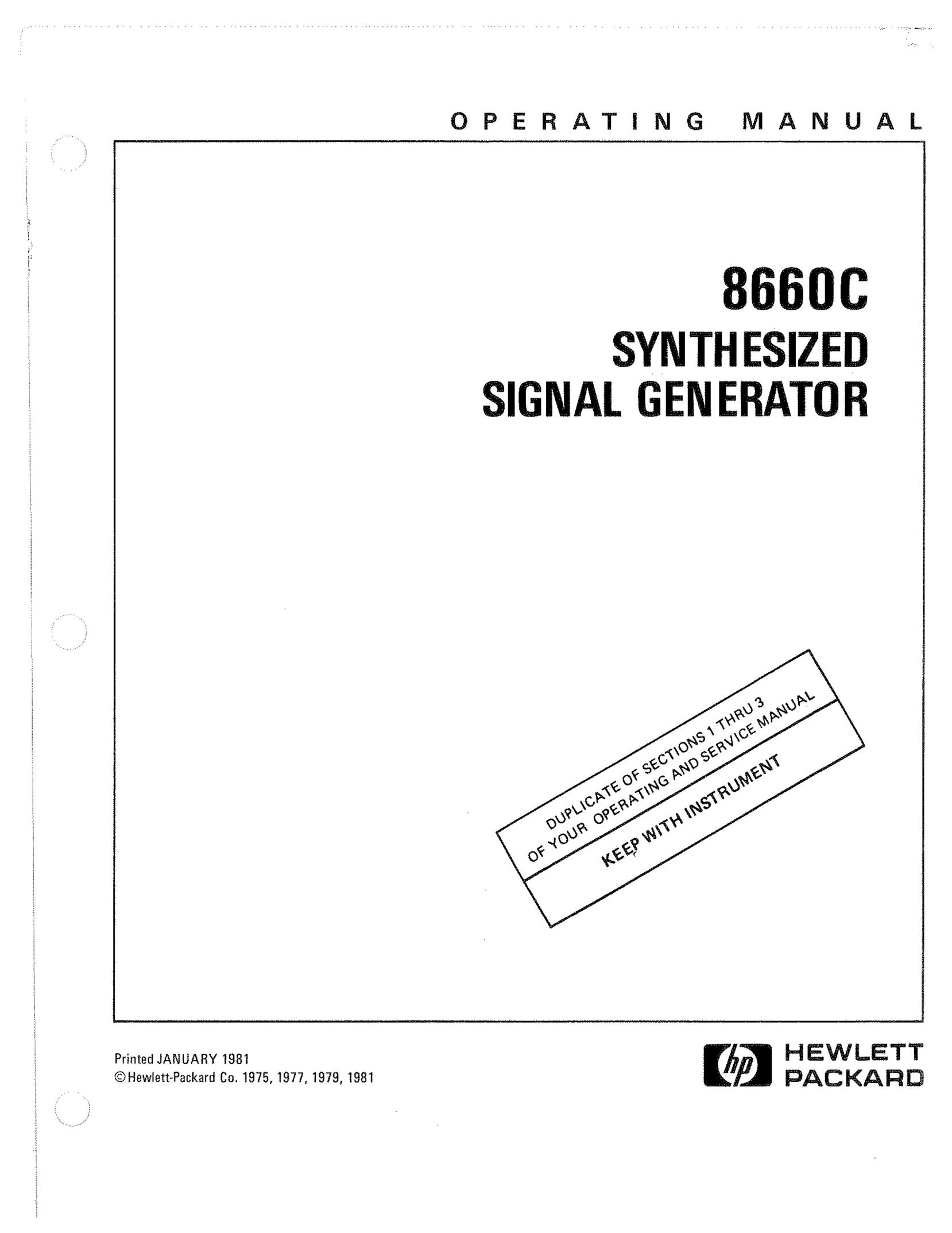 HP (Hewlett-Packard) 8660c Stereo System User Manual