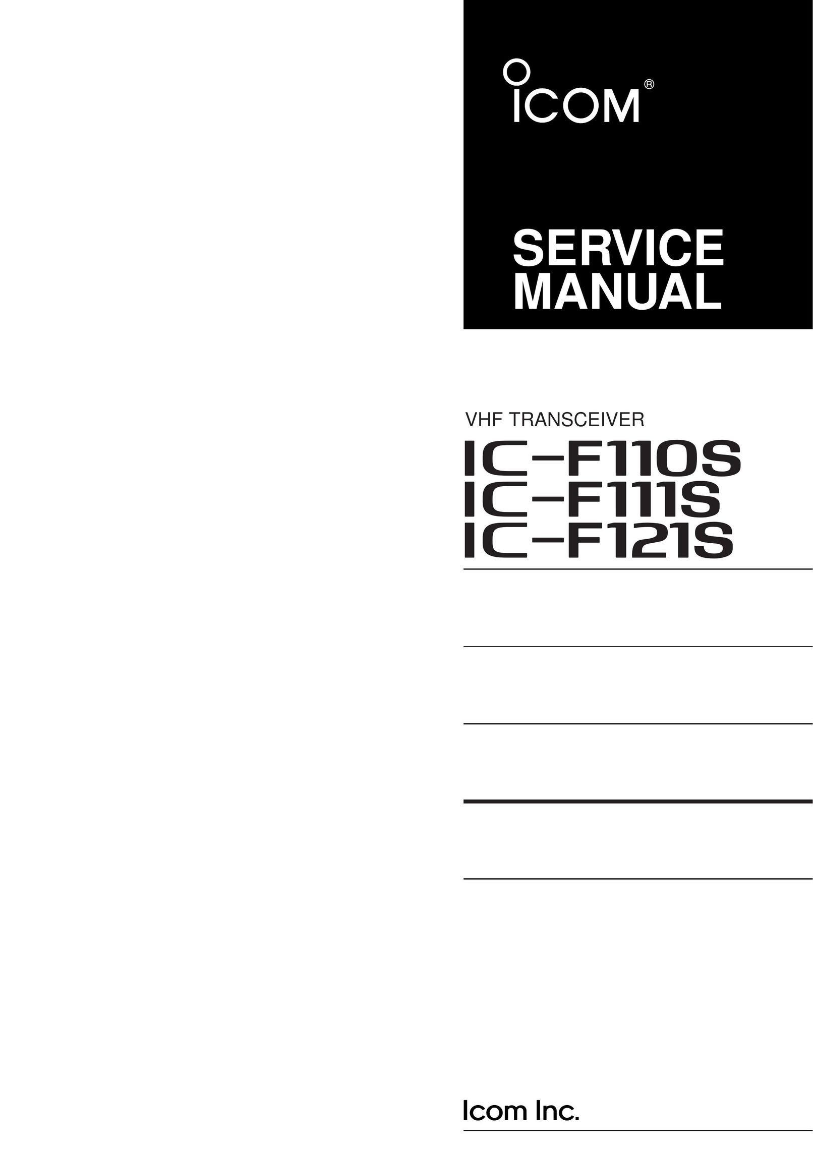 Icom IC F110S Stereo System User Manual