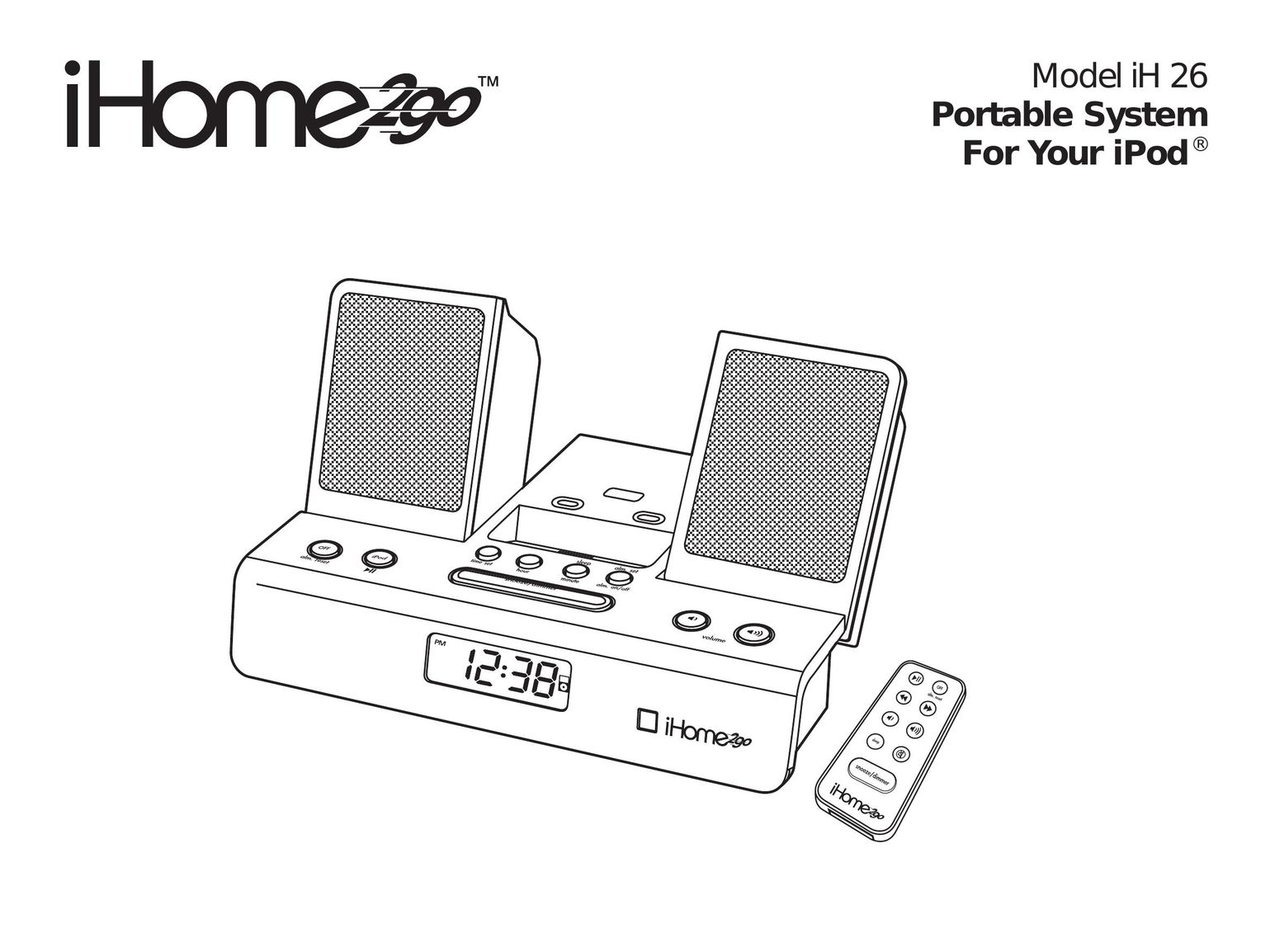 iHome iH 26 Stereo System User Manual