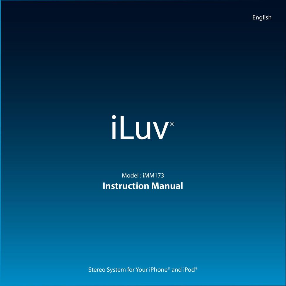 Iluv IMM173 Stereo System User Manual