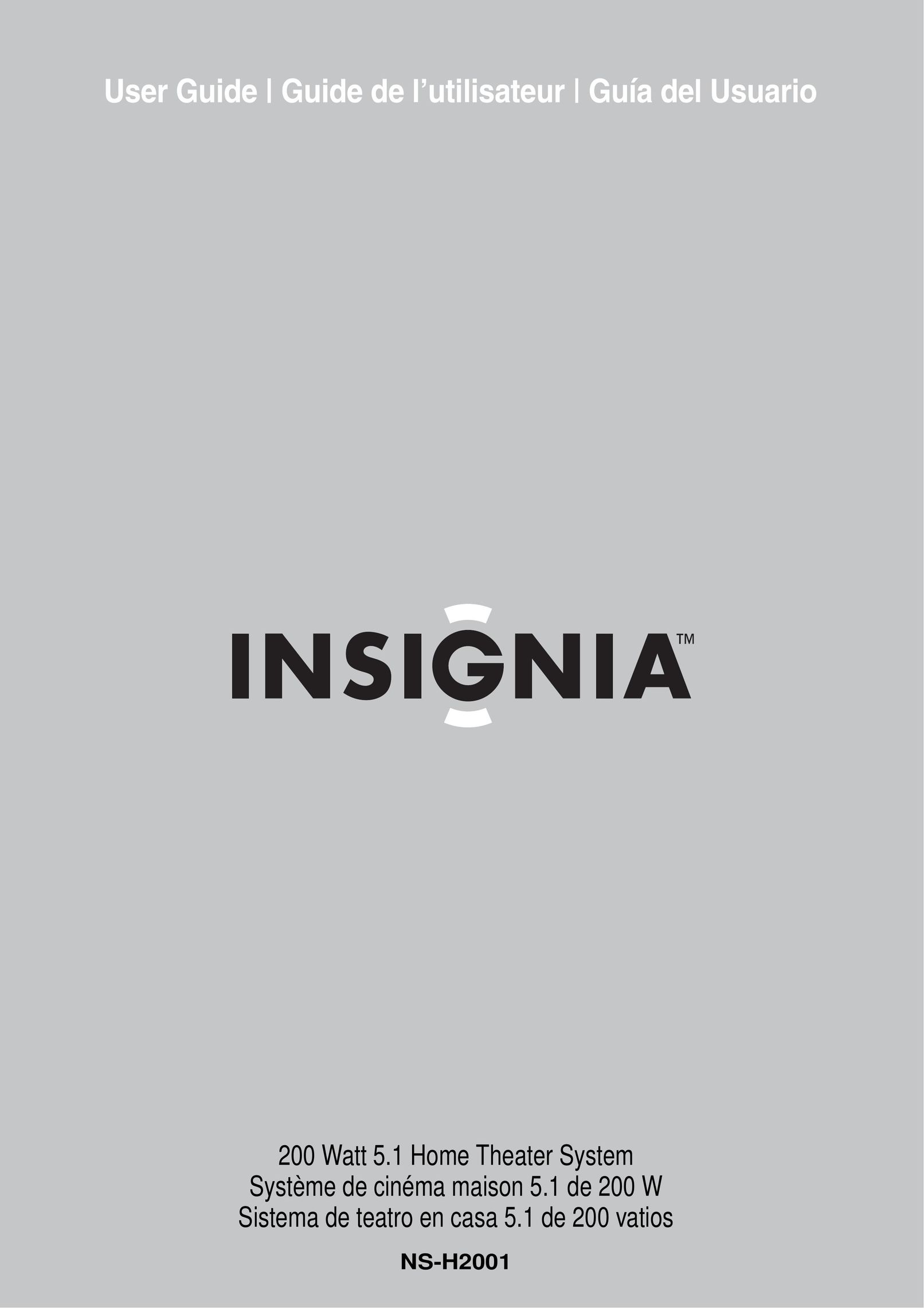 Insignia NS-H2001 Stereo System User Manual