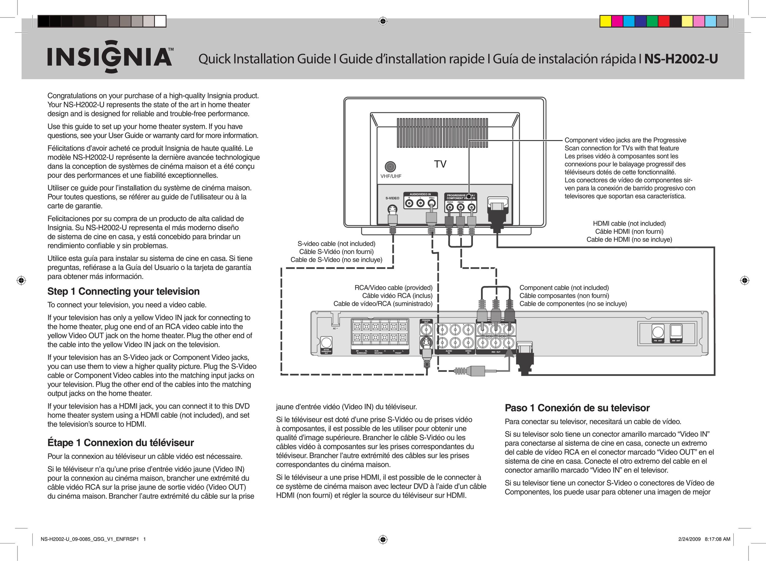 Insignia NS-H2002-U Stereo System User Manual